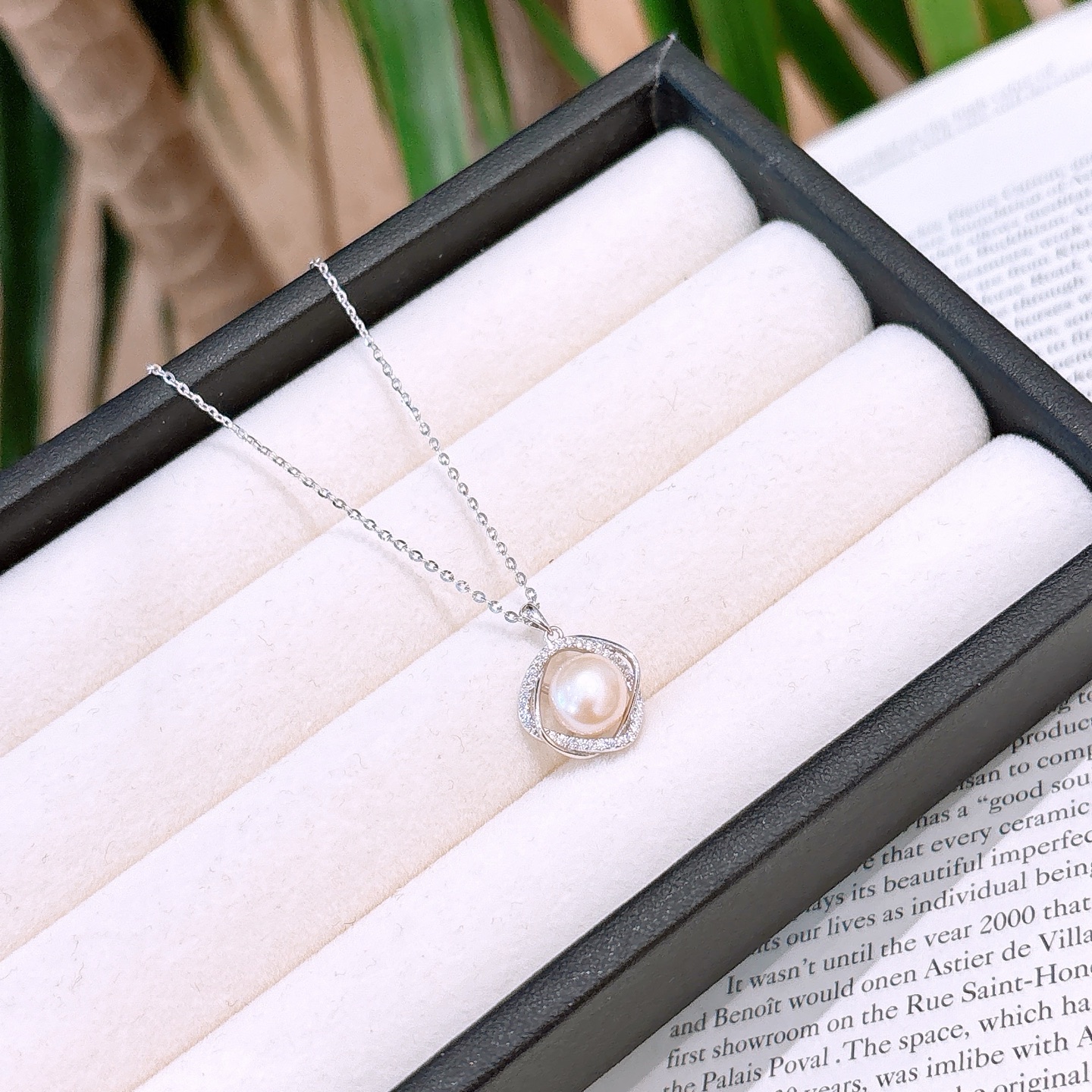 Hypoallergenes Silber Moissanit Kette Vintage Heiratsantrag Gold