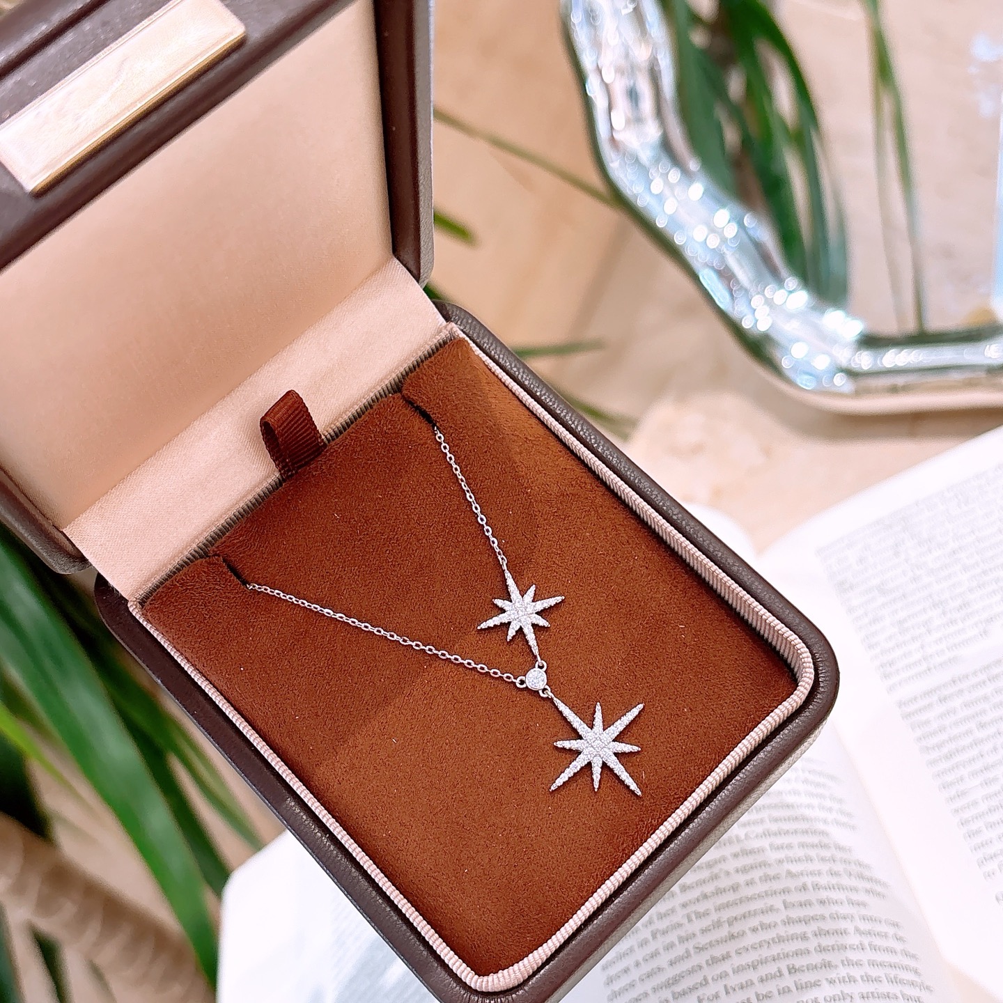 S925 Sterlingsilber Moissanit Kette Zart Geburtstag Gold