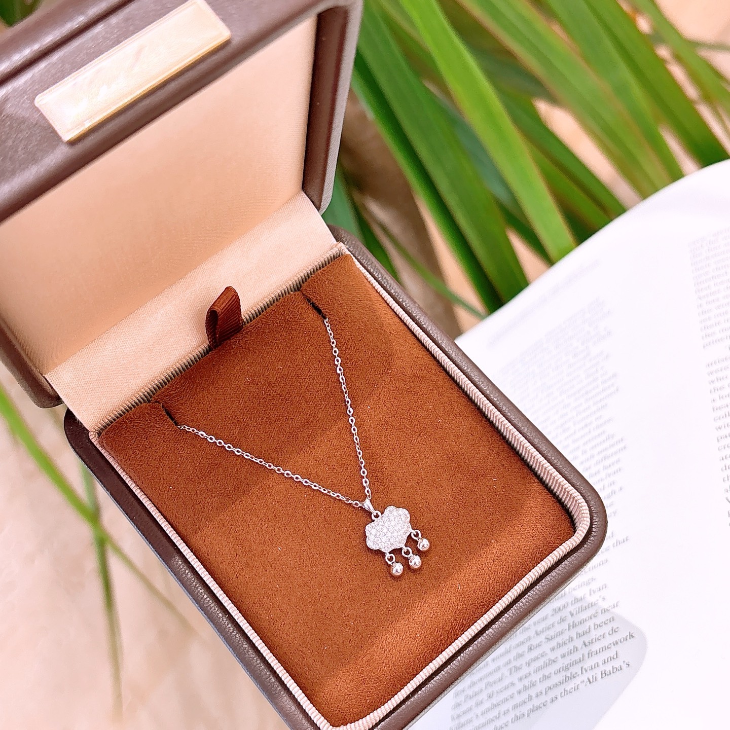 Hochglanzpoliertes Silber Moissanit Kette Niedlich Hochzeitsgeschenk