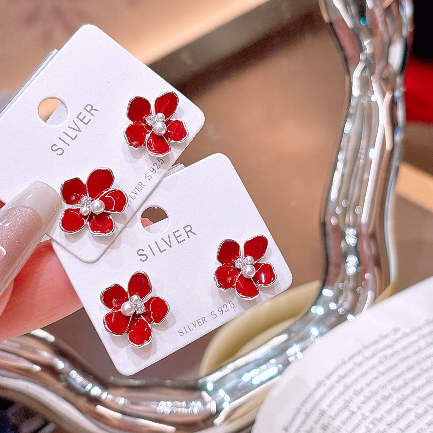 ファッションS925スターリングシルバーイヤリングシルバー 通勤