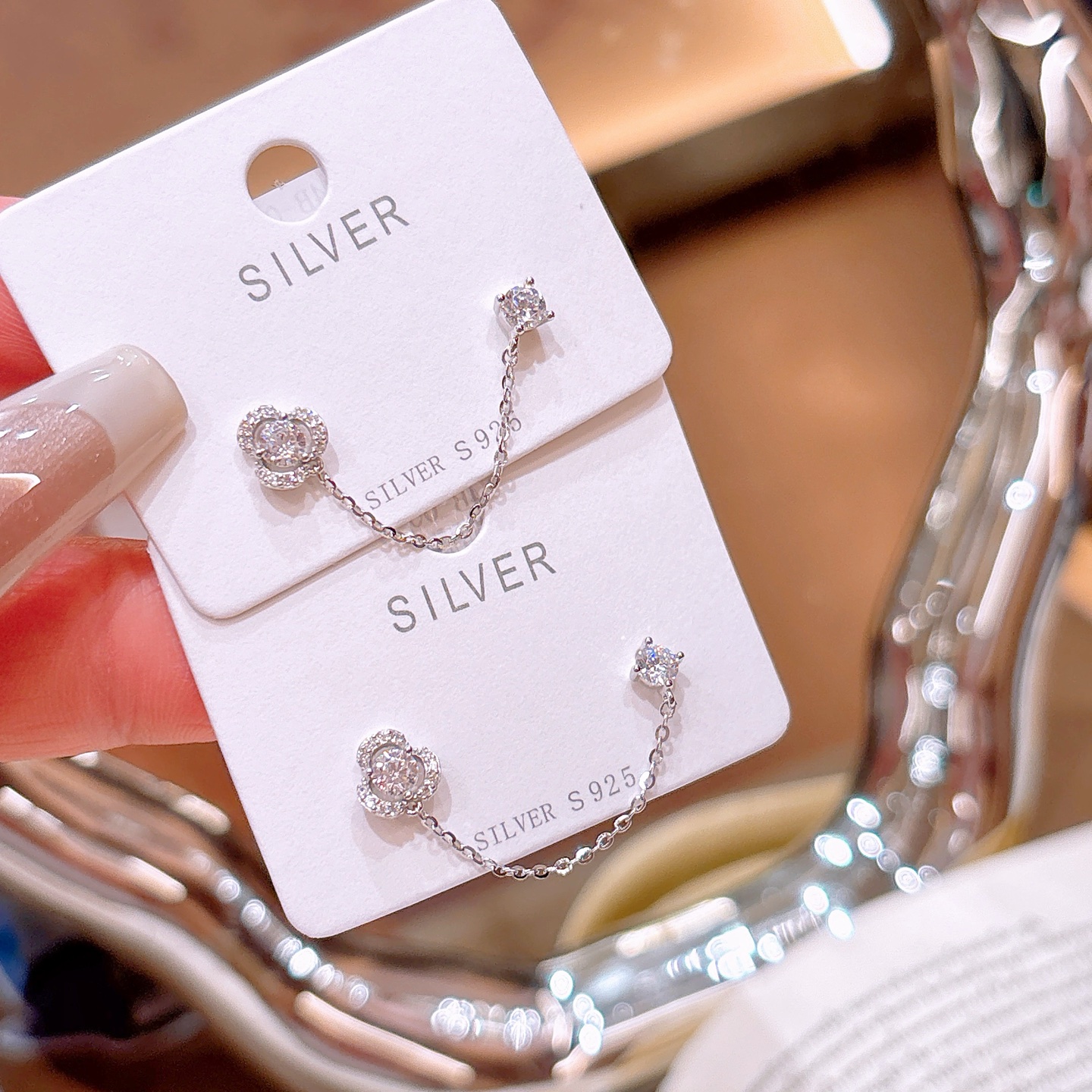 柔らかアレルギー対応シルバーイヤリングゴールド 記念日