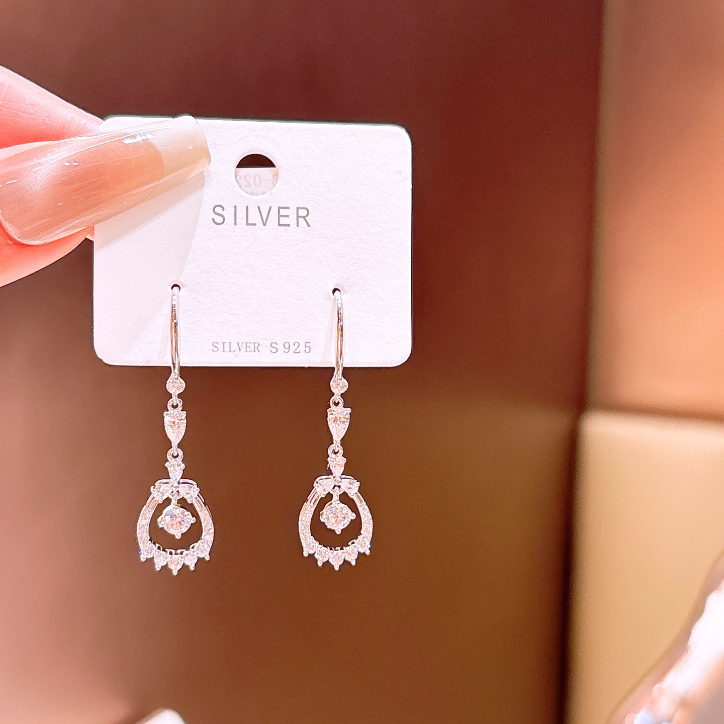 925 Silver Drop & Thread Earrings Fashion Graduation Gold