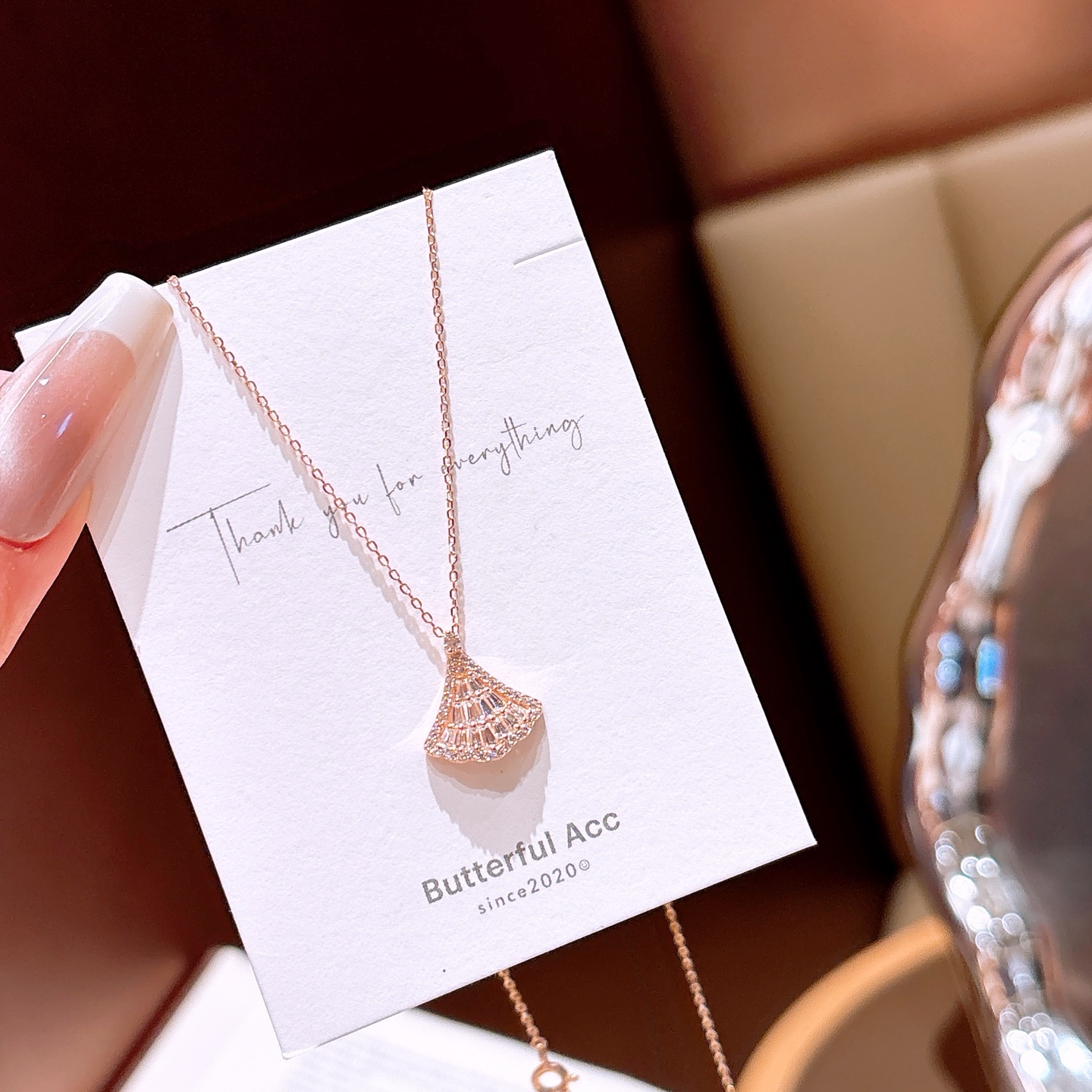 Solid Silver Necklace Artistic Wedding Favor Gold