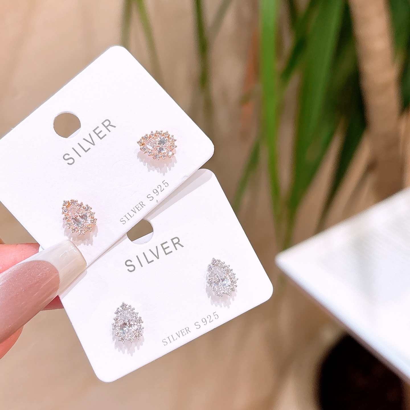 甘い925シルバーイヤリングゴールド 日常使い