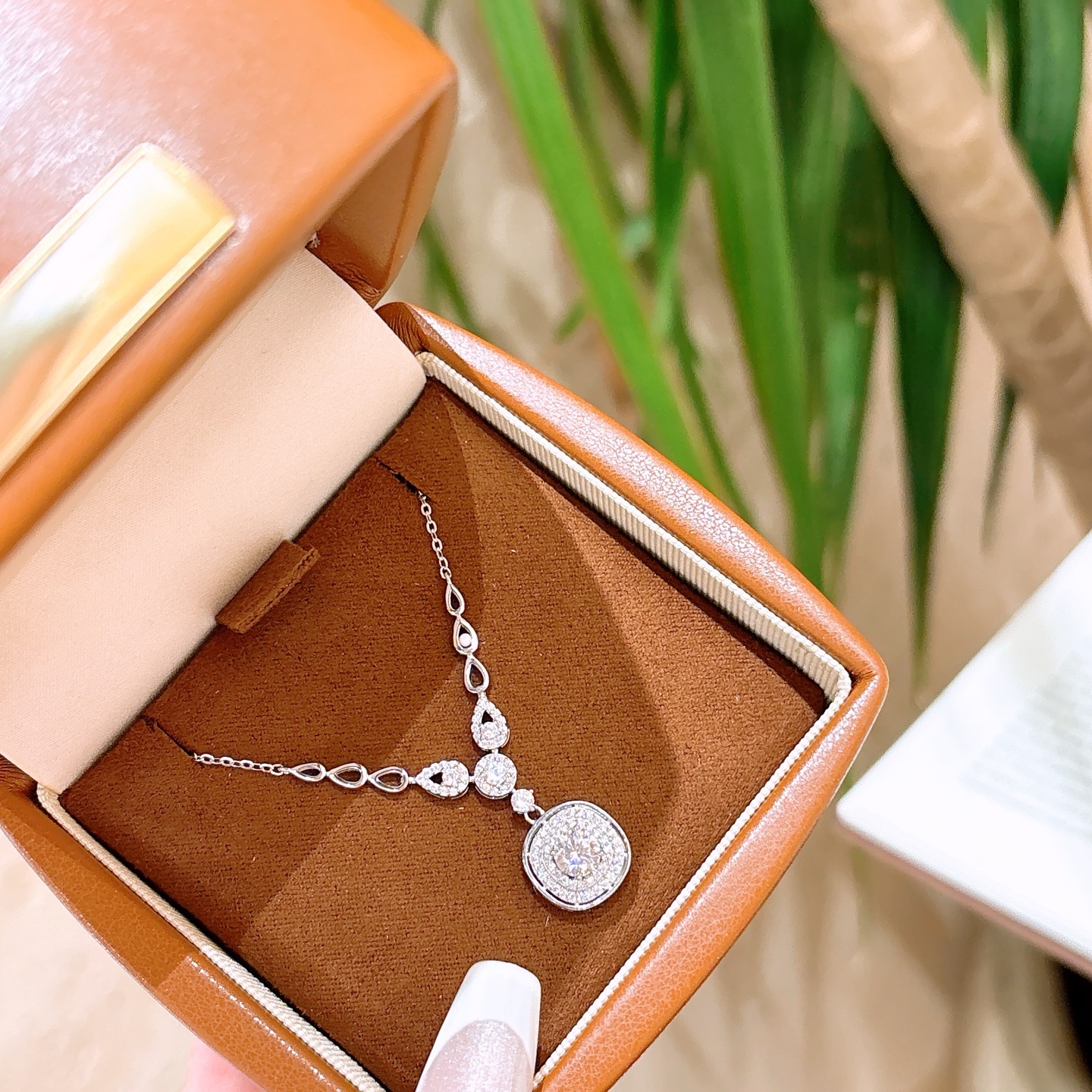 925 Silber Moissanit Kette Zart Lehrertag Gold