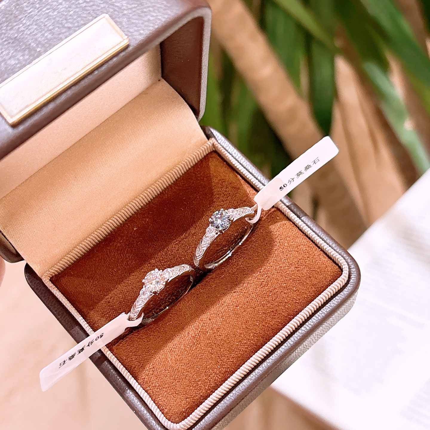 Solid Silver Moissanite Ring Girly Engagement Silver