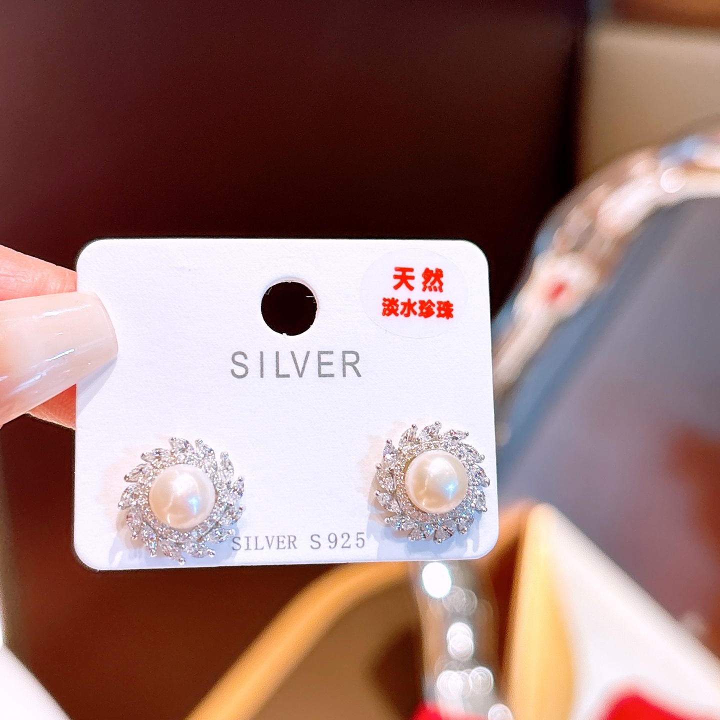 Nickel Free Silver Freshwater Pearl Studs Soft Confession Gold