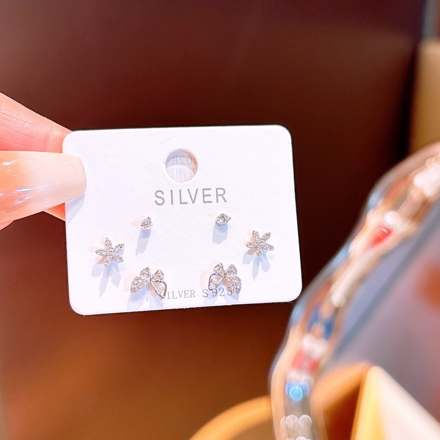 Solid Silver Earrings French Travel Silver