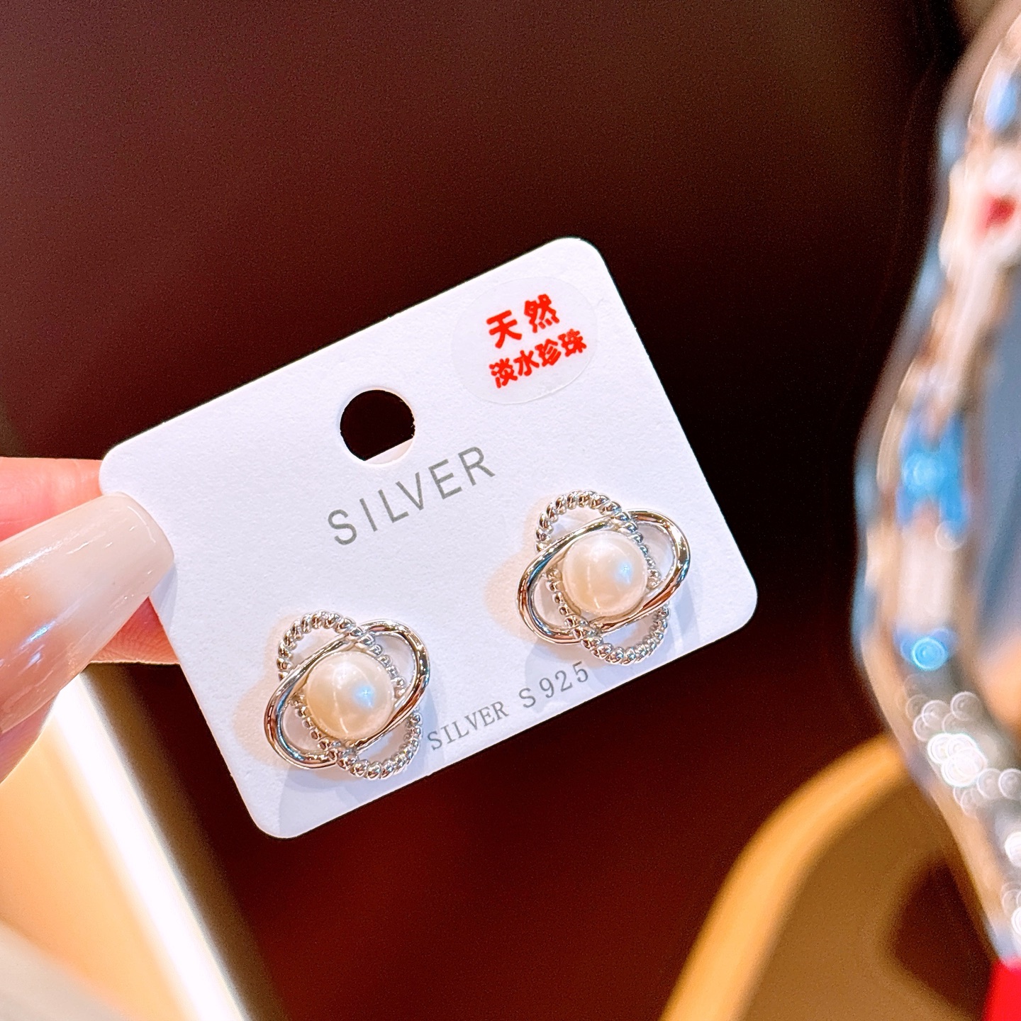 Low Allergy Silver Freshwater Pearl Studs Girly Annual Party Gold