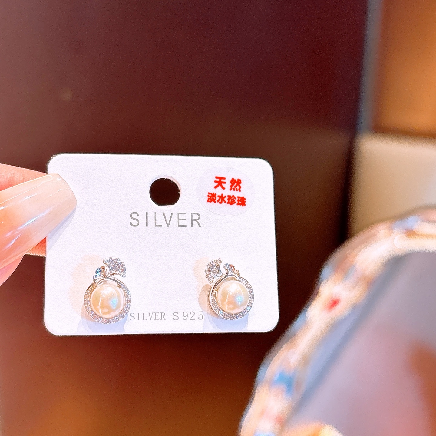 Nickel Free Silver Freshwater Pearl Studs Gentle Housewarming Gold