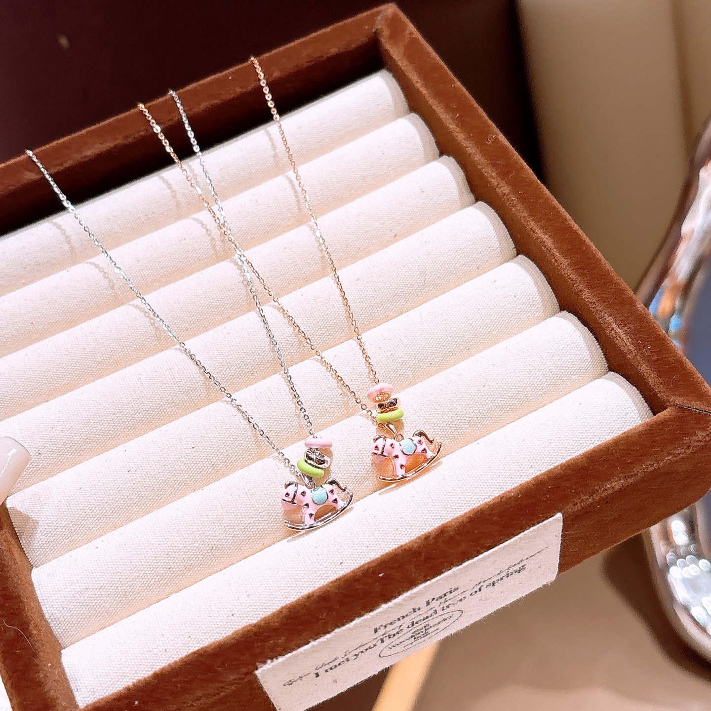 可愛い高品質シルバーネックレスゴールド 母の日