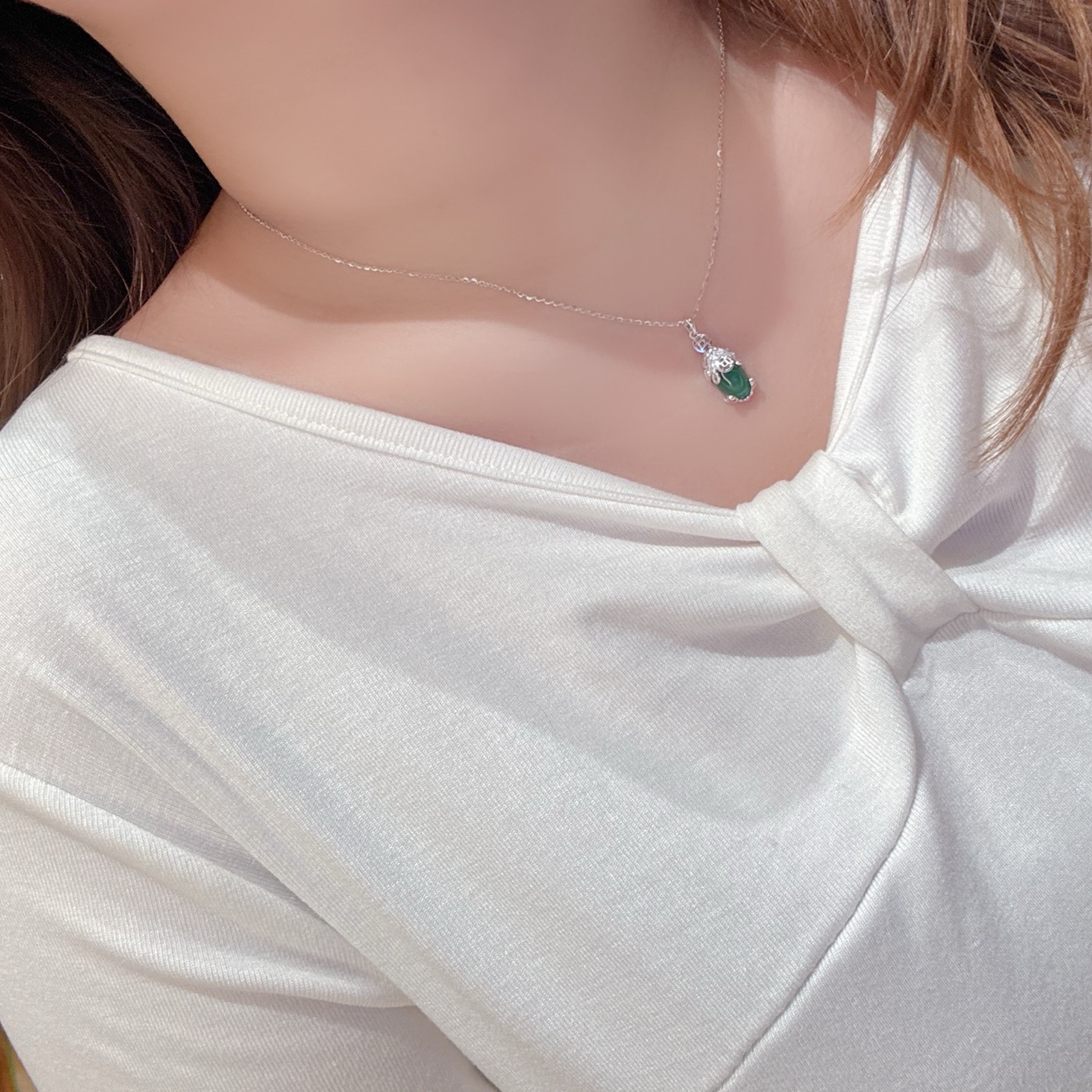 レトロ低アレルギー銀ネックレスシルバー 春節