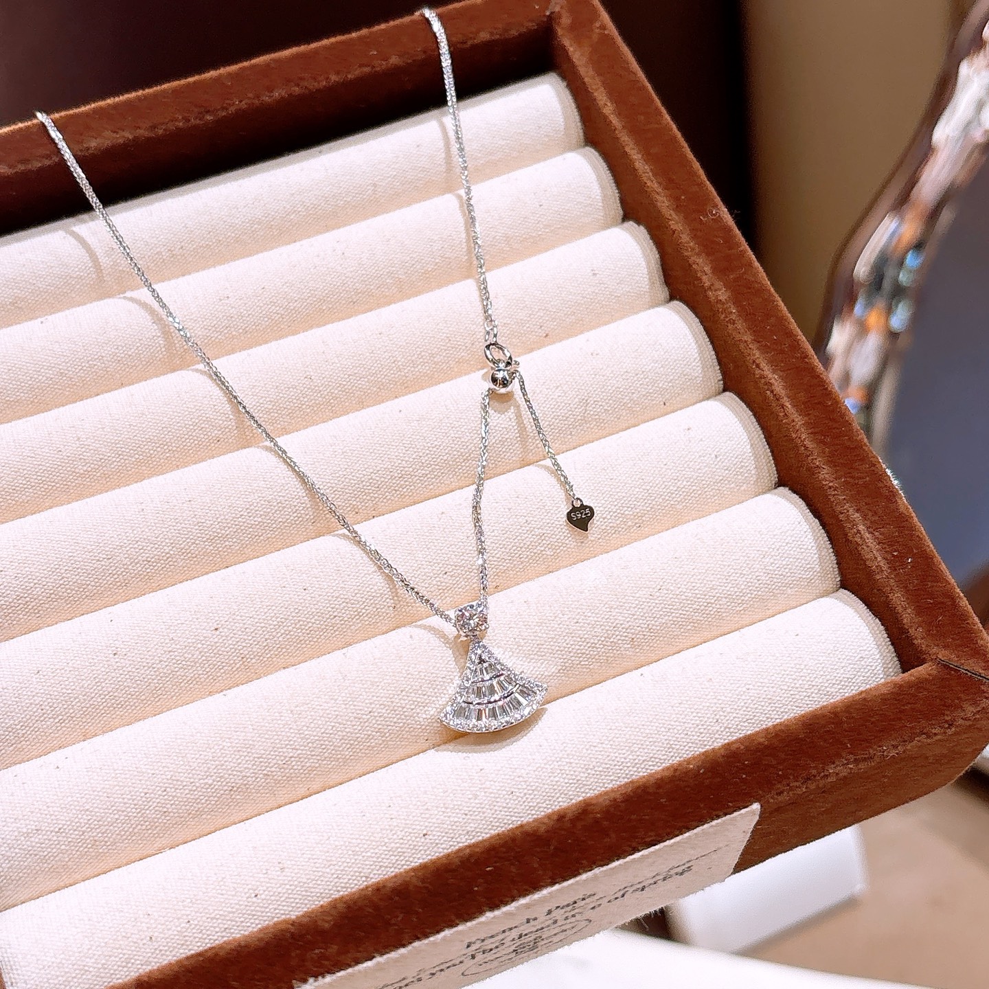 Fine Silver Moissanite Necklace Vintage Self-love Gold