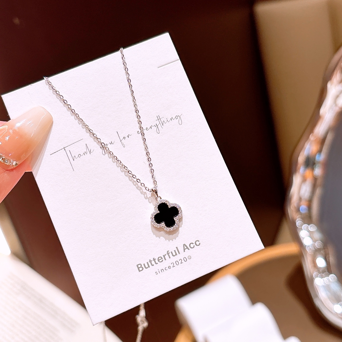 Nickel Free Silver Moissanite Necklace Girly Everyday Wear Gold