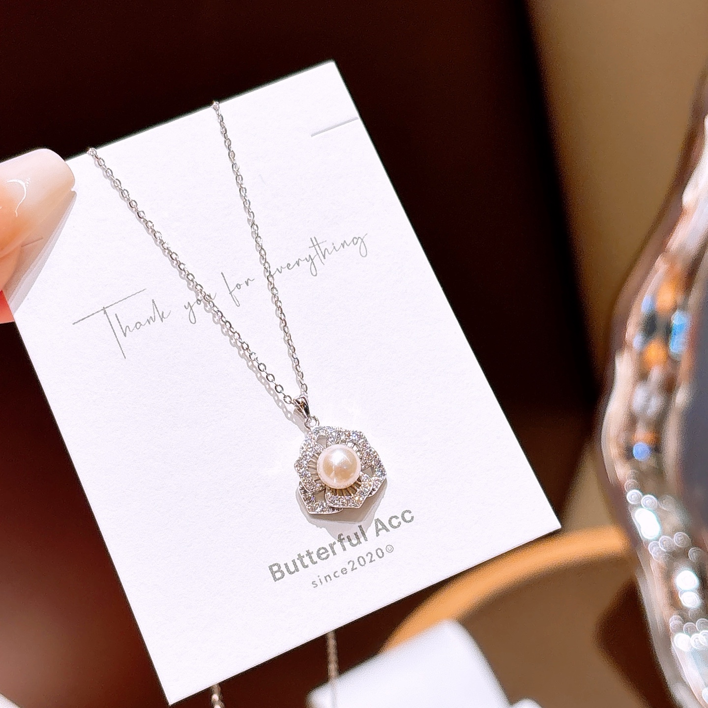 軽やか低アレルギー銀モアッサナイトネックレスシルバー 母の日