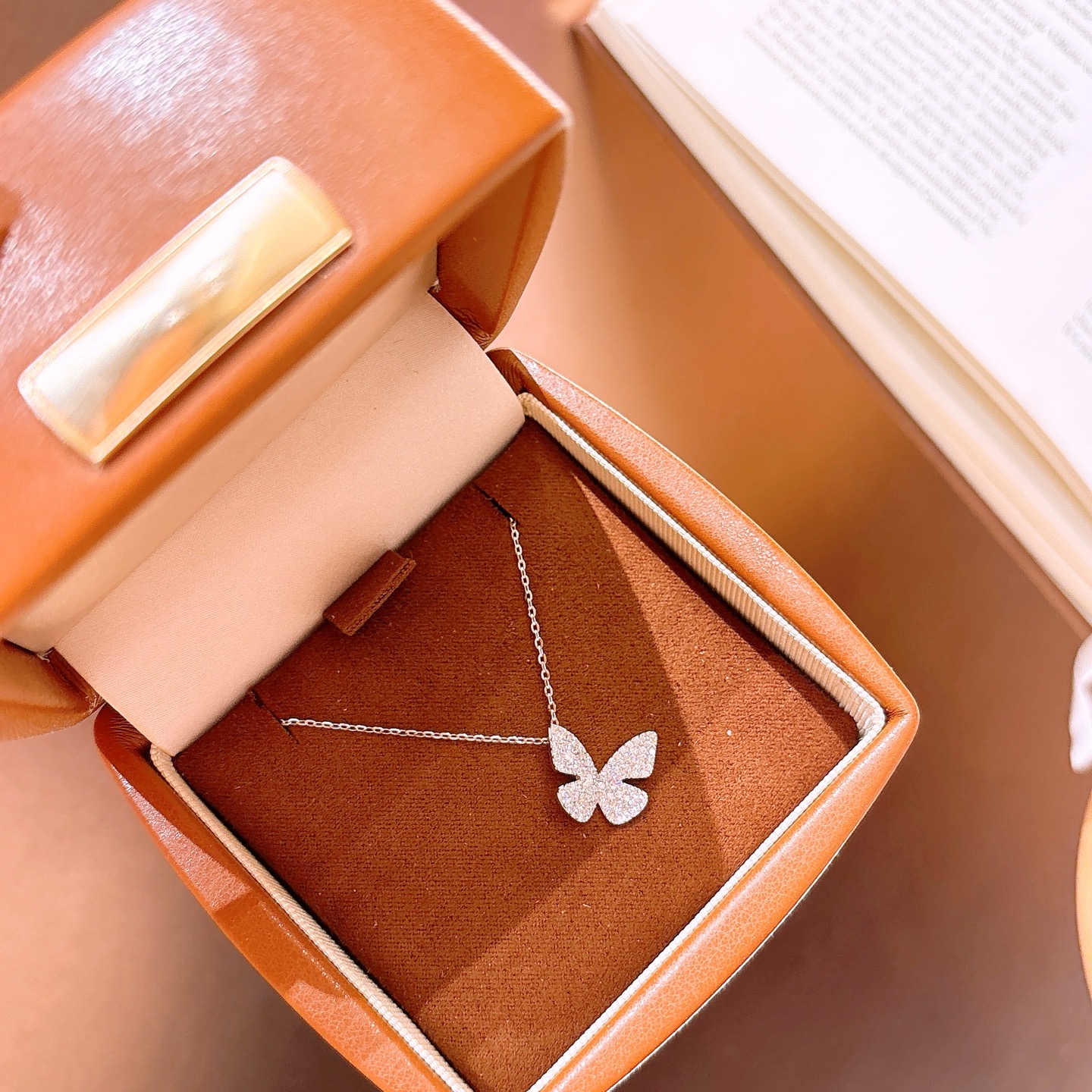 Low Allergy Silver Moissanite Necklace Ultra Minimal Self-love Gold