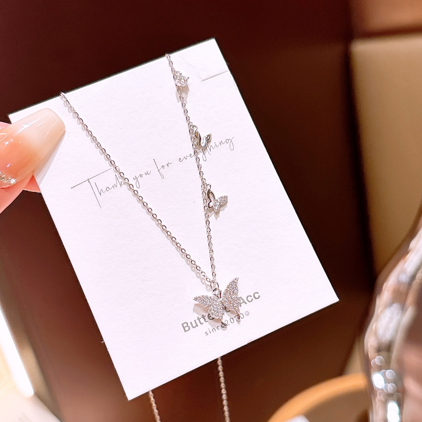 Nickel Free Silver Moissanite Necklace Ethereal Teacher's Day Silver