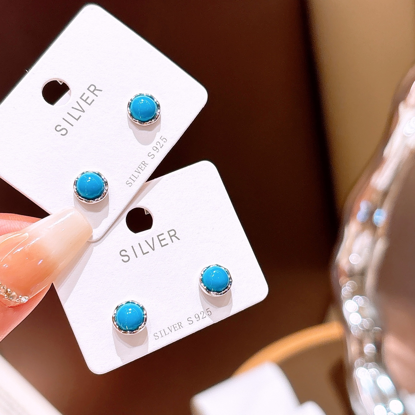 Solid Silver Earrings Intellectual Housewarming Gold