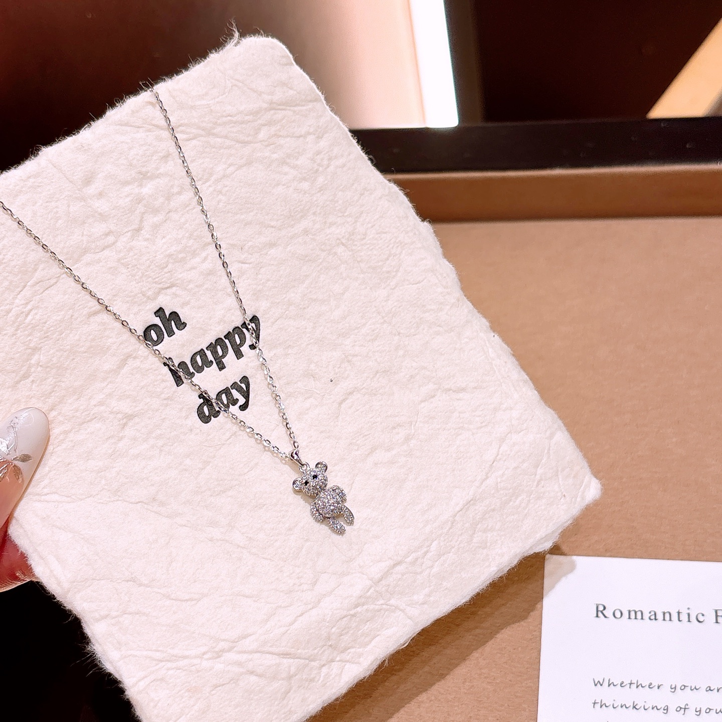 Allergiearmes Silber Moissanit Kette Leichter Luxus Reise Gold