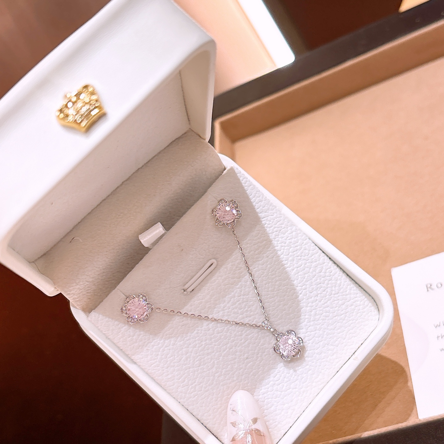 Fine Silver Earrings & Necklace Set Artistic Mother's Day Silver