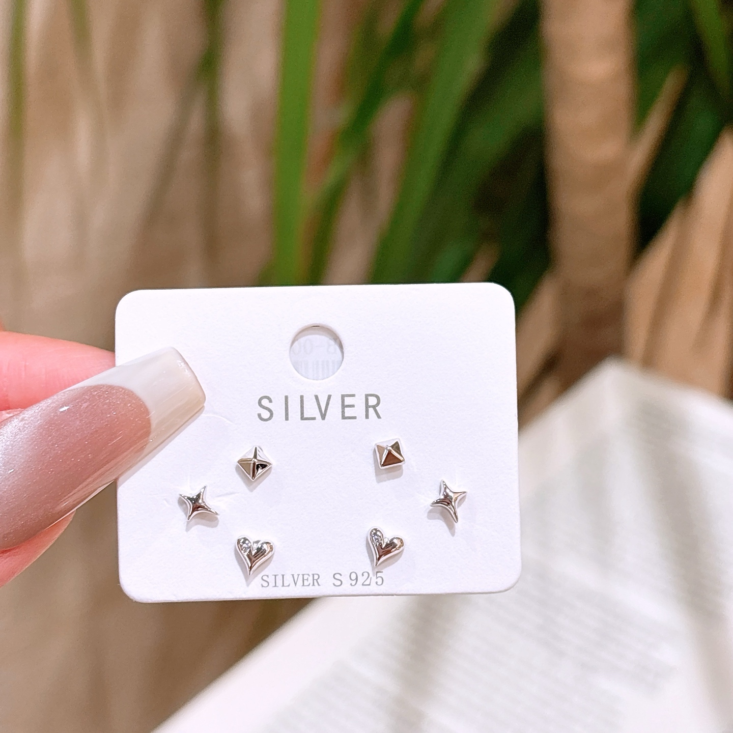 遊び心高品質シルバーイヤリングシルバー 新年