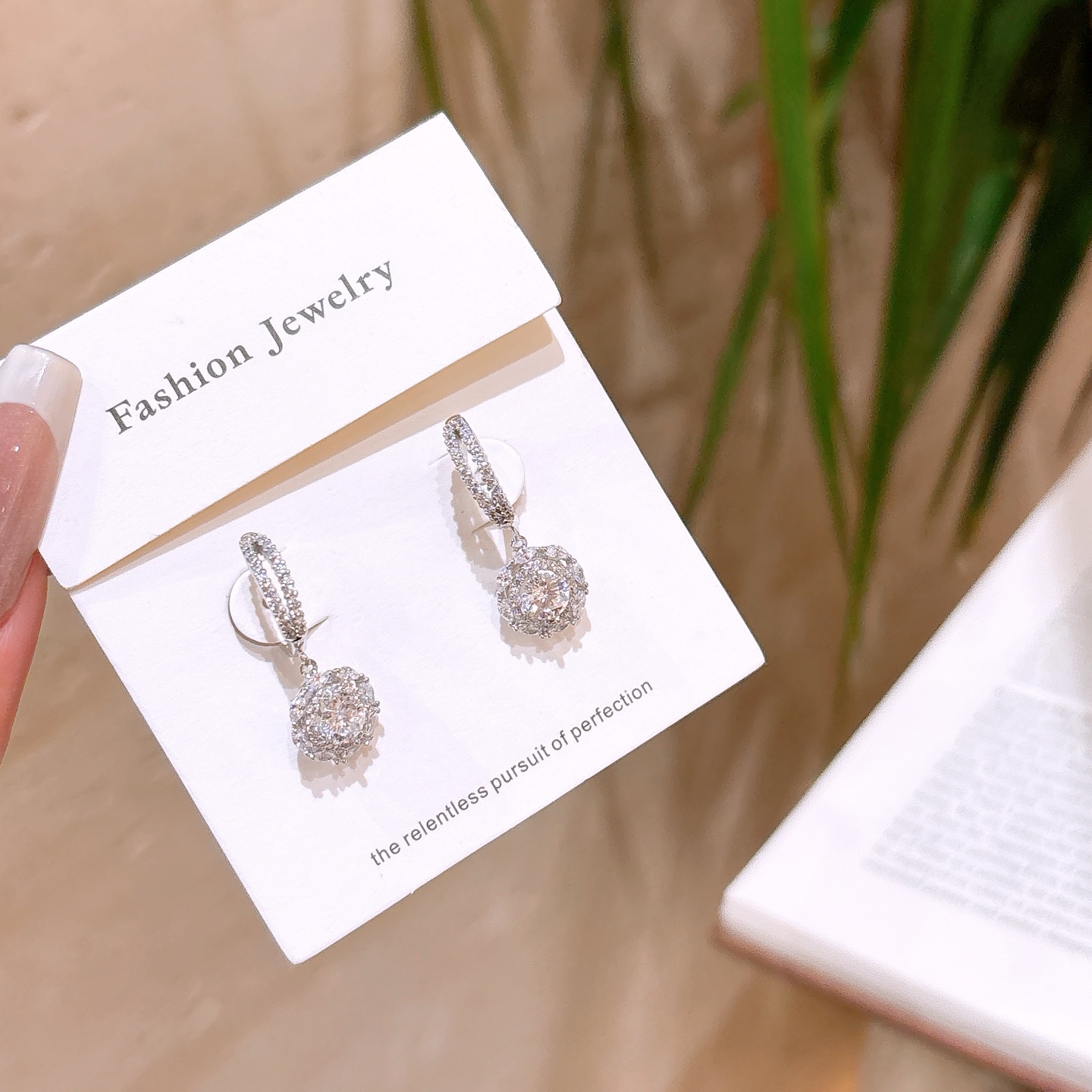 S925 Sterling Silver Moissanite Ear Cuffs Fashion Travel Silver