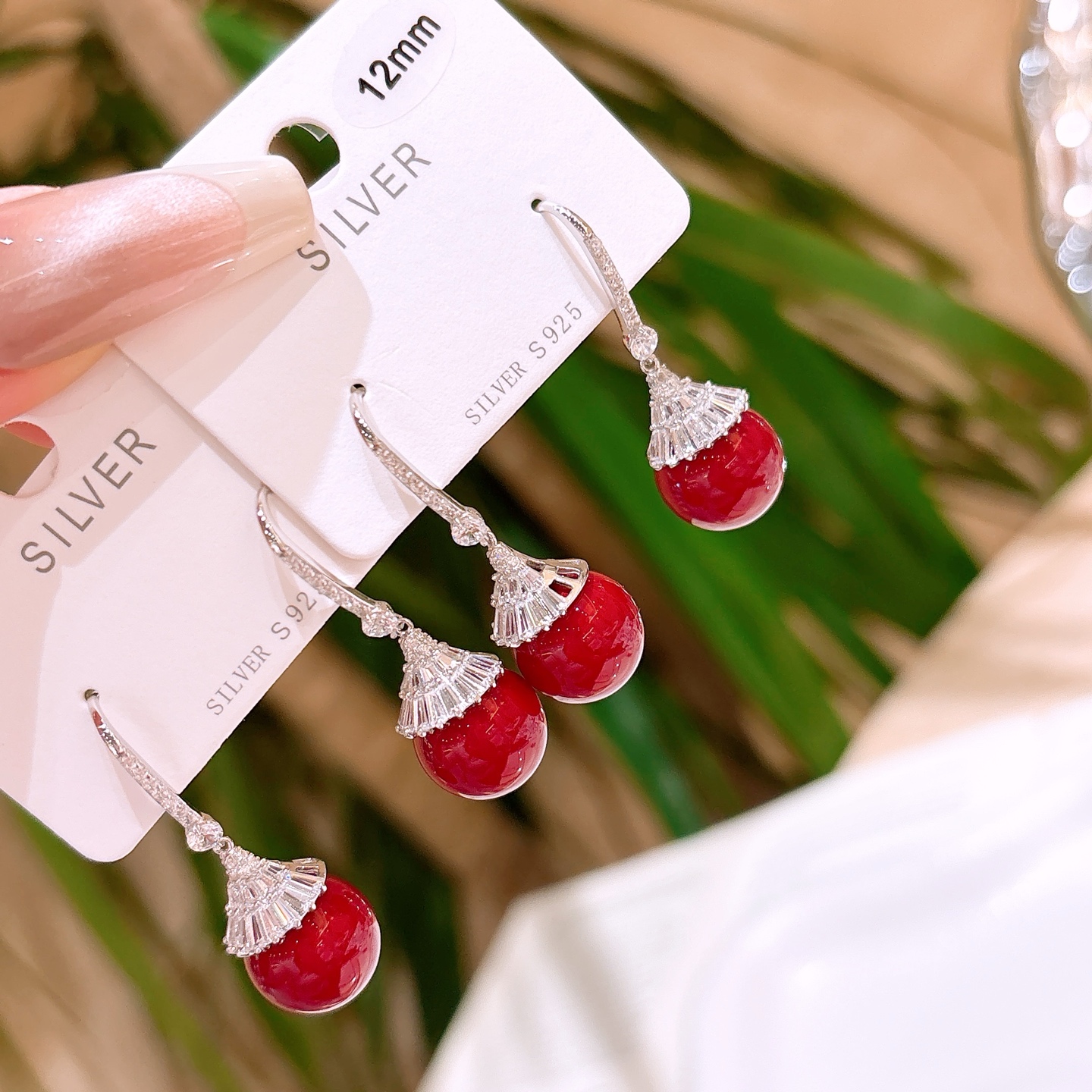 アーティスティックS925スターリングシルバードロップ＆スレッドイヤリングシルバー 父の日