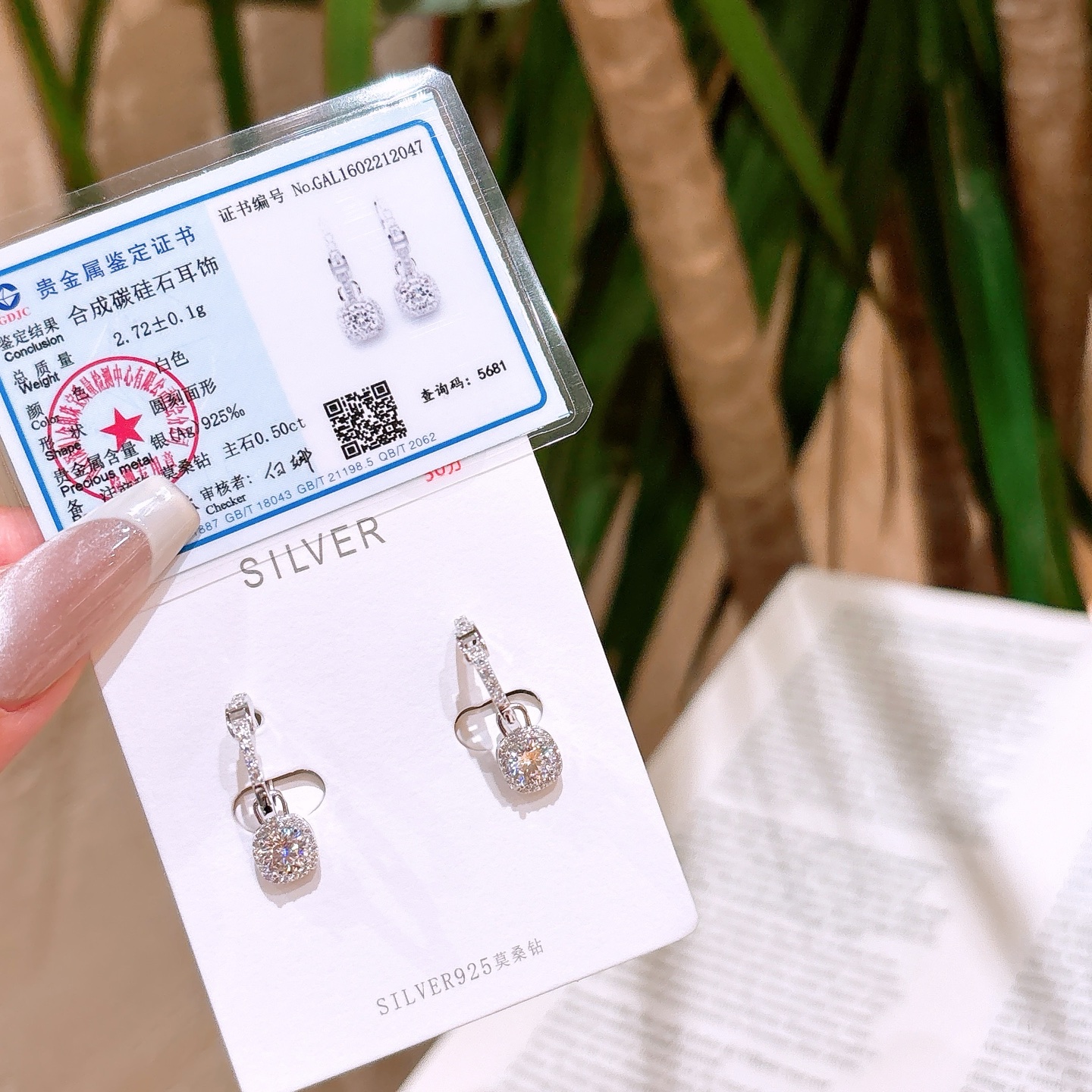 High Polish Silver Moissanite Ear Cuffs Fashion Gift for Her Gold