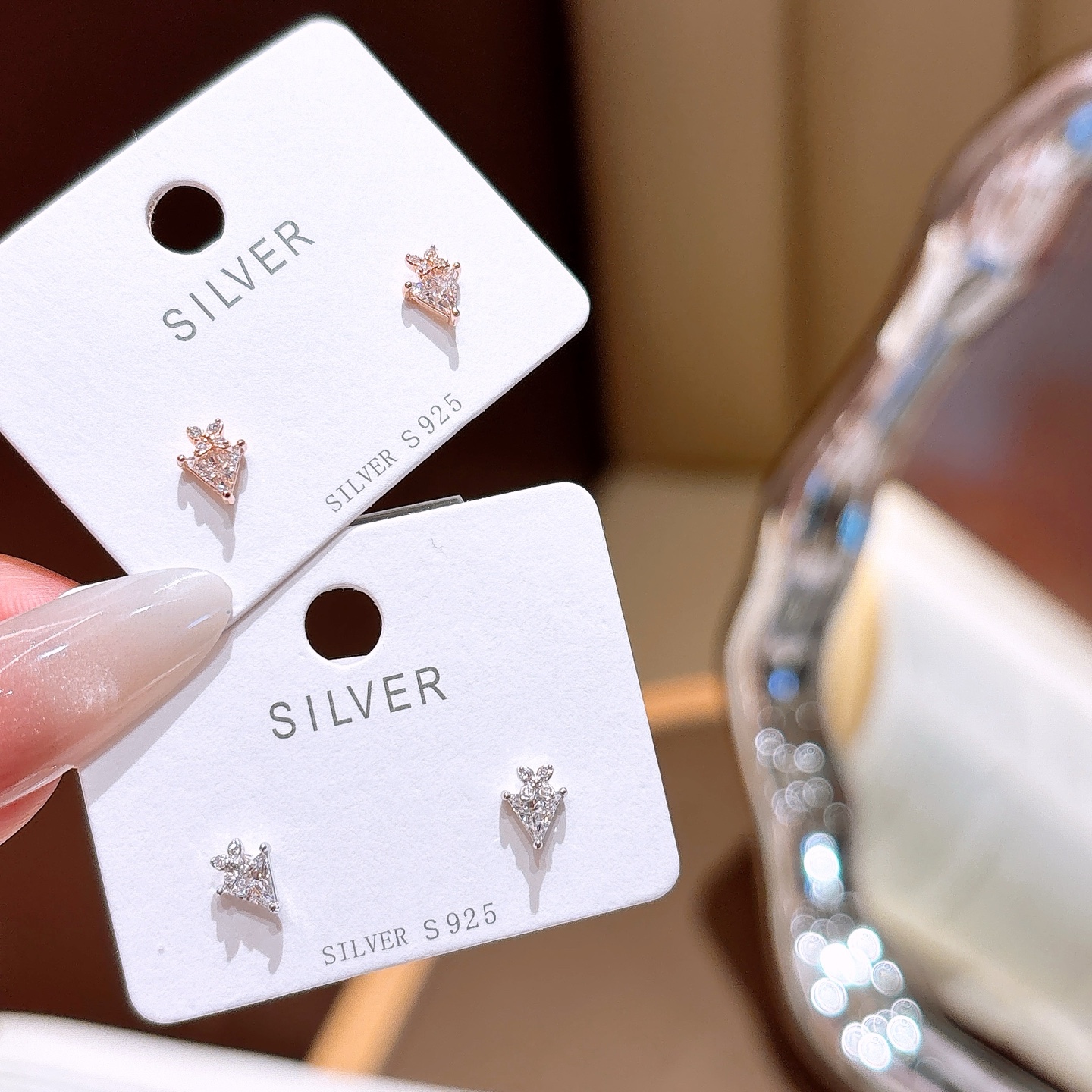 フレンチ925シルバーイヤリングシルバー 年次パーティー