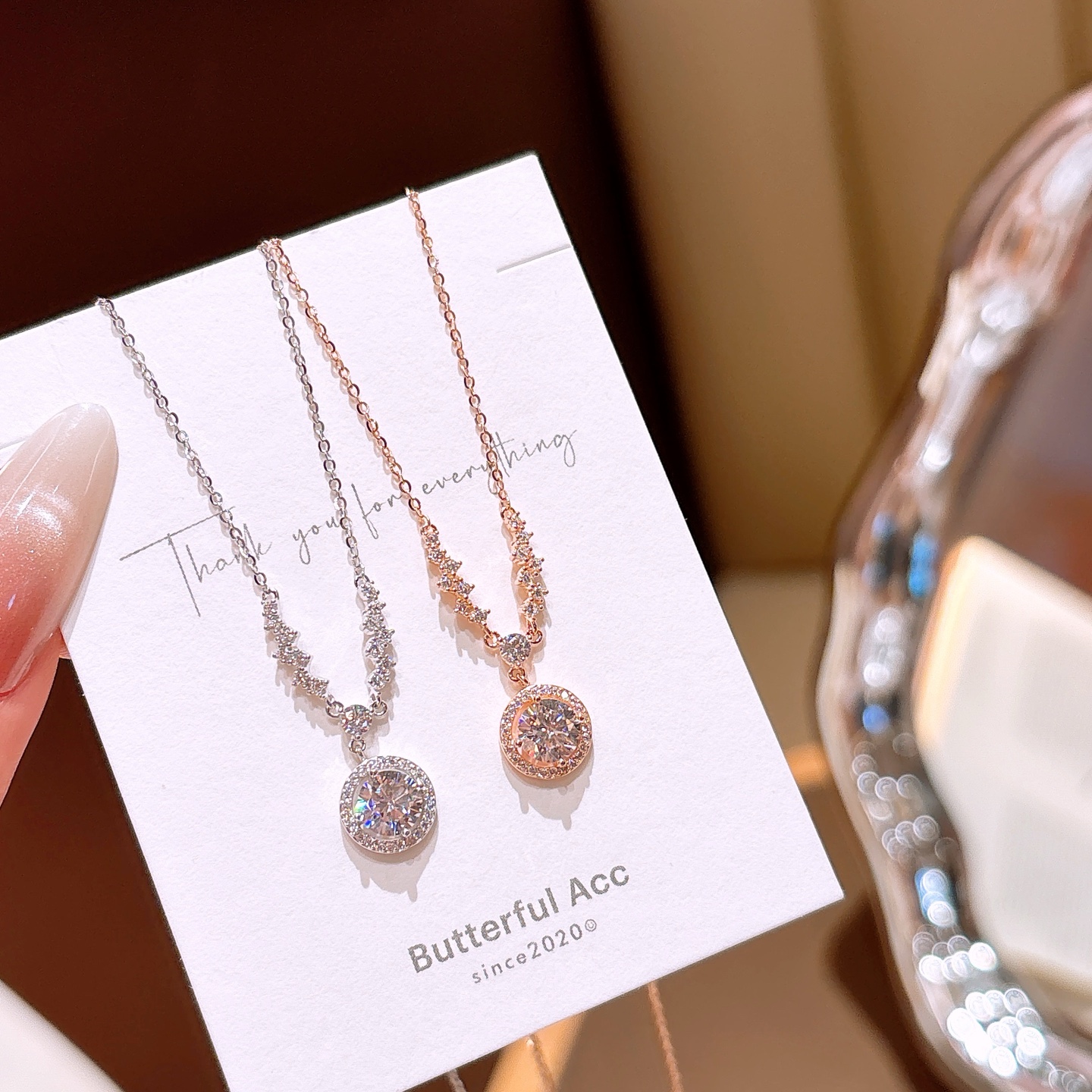 遊び心ニッケル無添加銀ネックレスゴールド ウェディングギフト