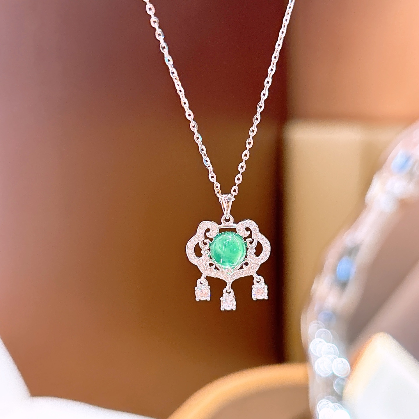 繊細925シルバーネックレスシルバー 春節