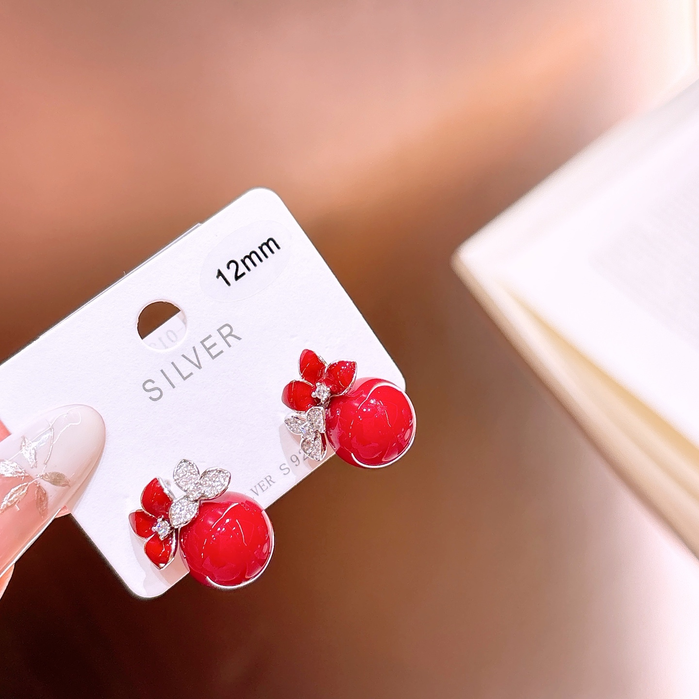 ロマンチックニッケル無添加銀イヤリングシルバー 旅行