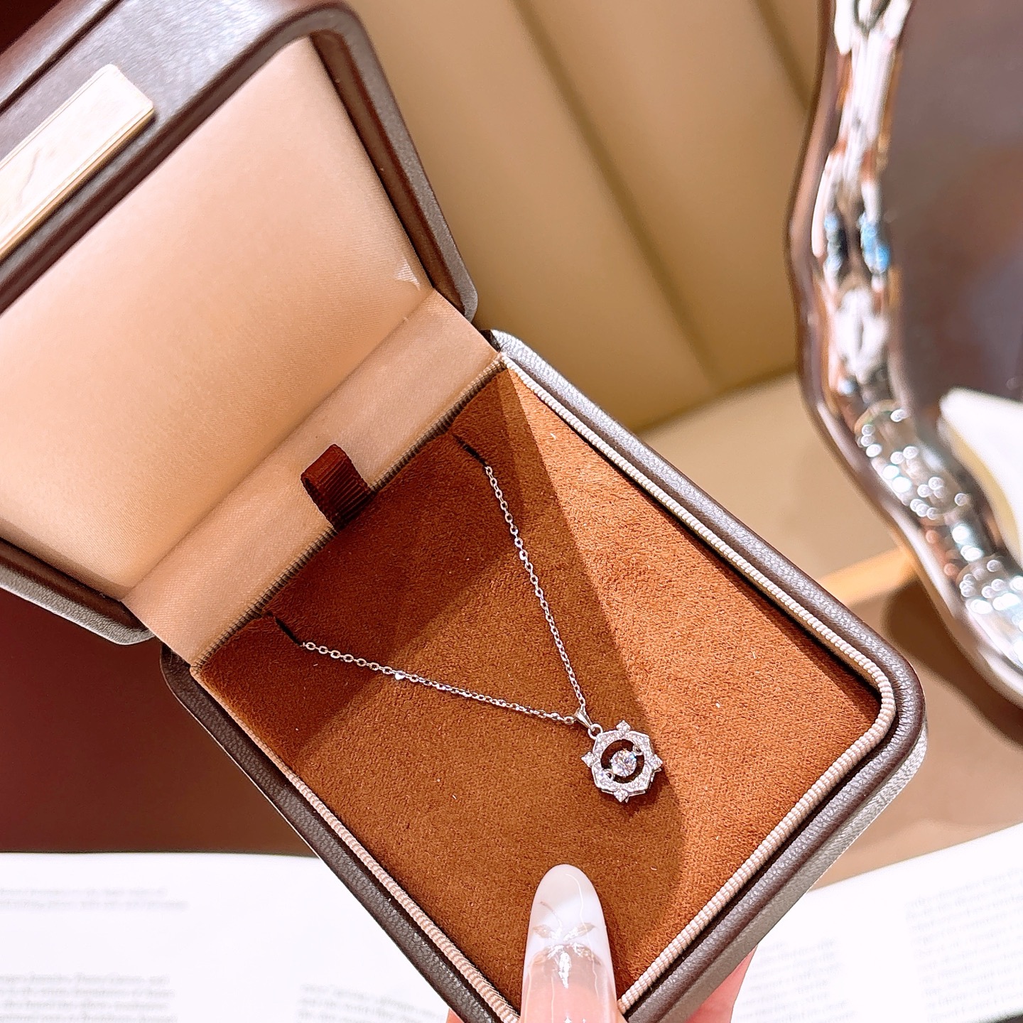 ガーリーS925スターリングシルバーネックレスゴールド 自分へのご褒美