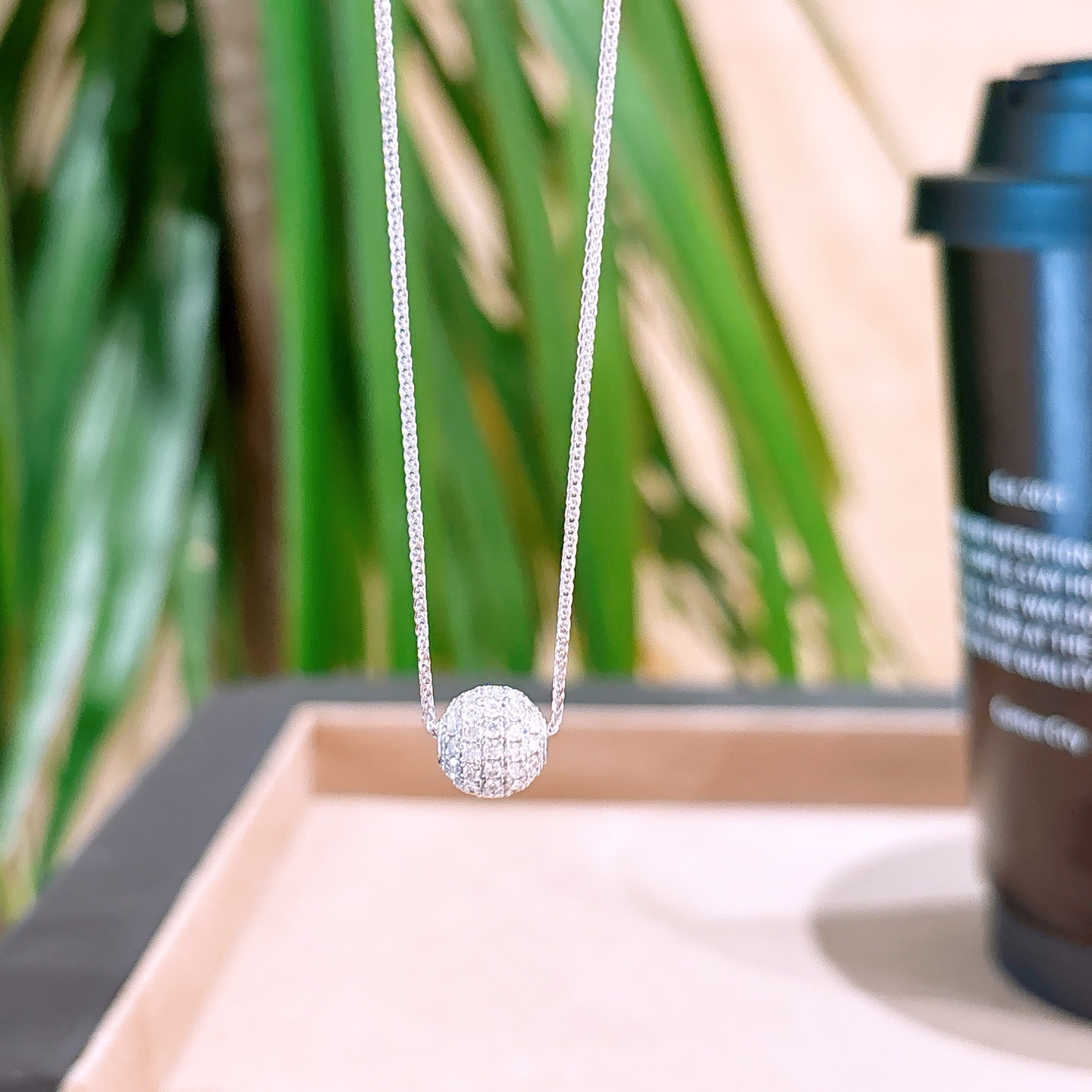 Solid Silver Moissanite Necklace Unique Self-love Silver