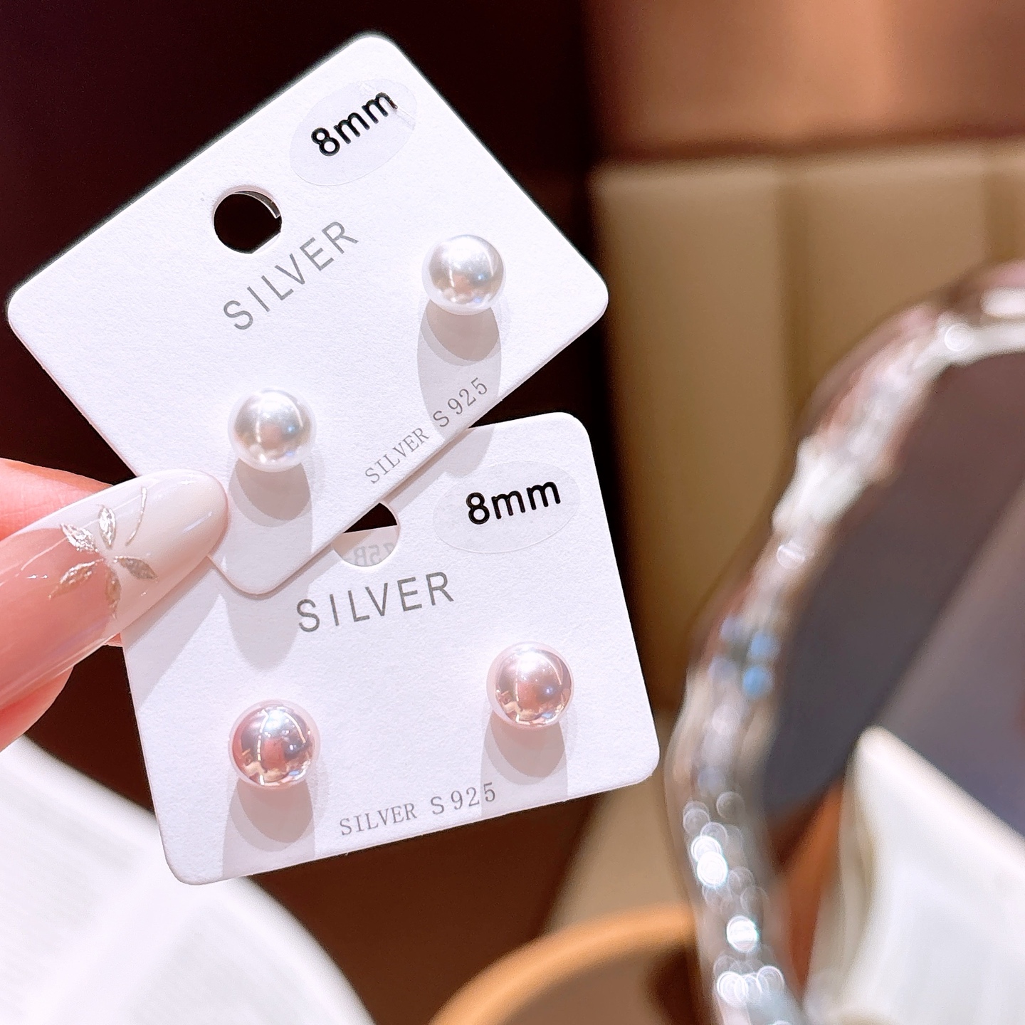 ミニマルニッケル無添加銀イヤリングゴールド 婚約