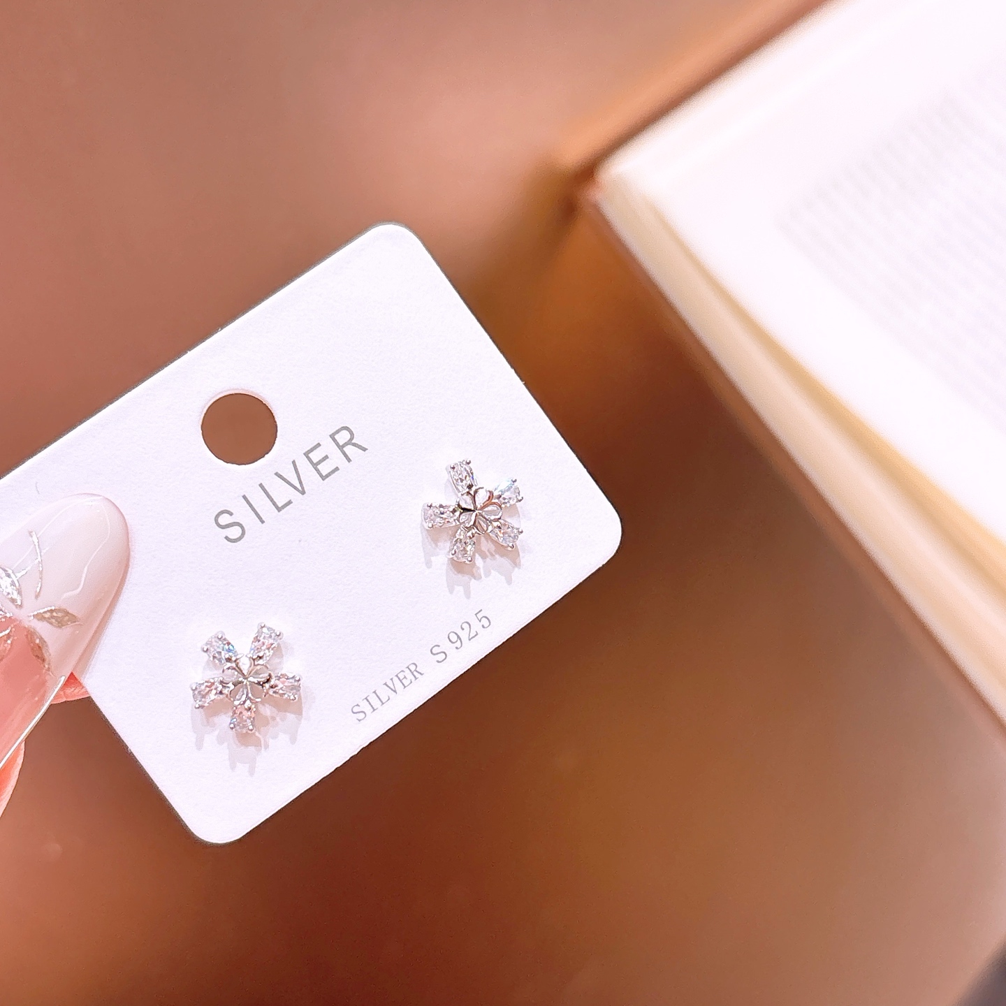 精巧純銀イヤリングゴールド 晩餐会