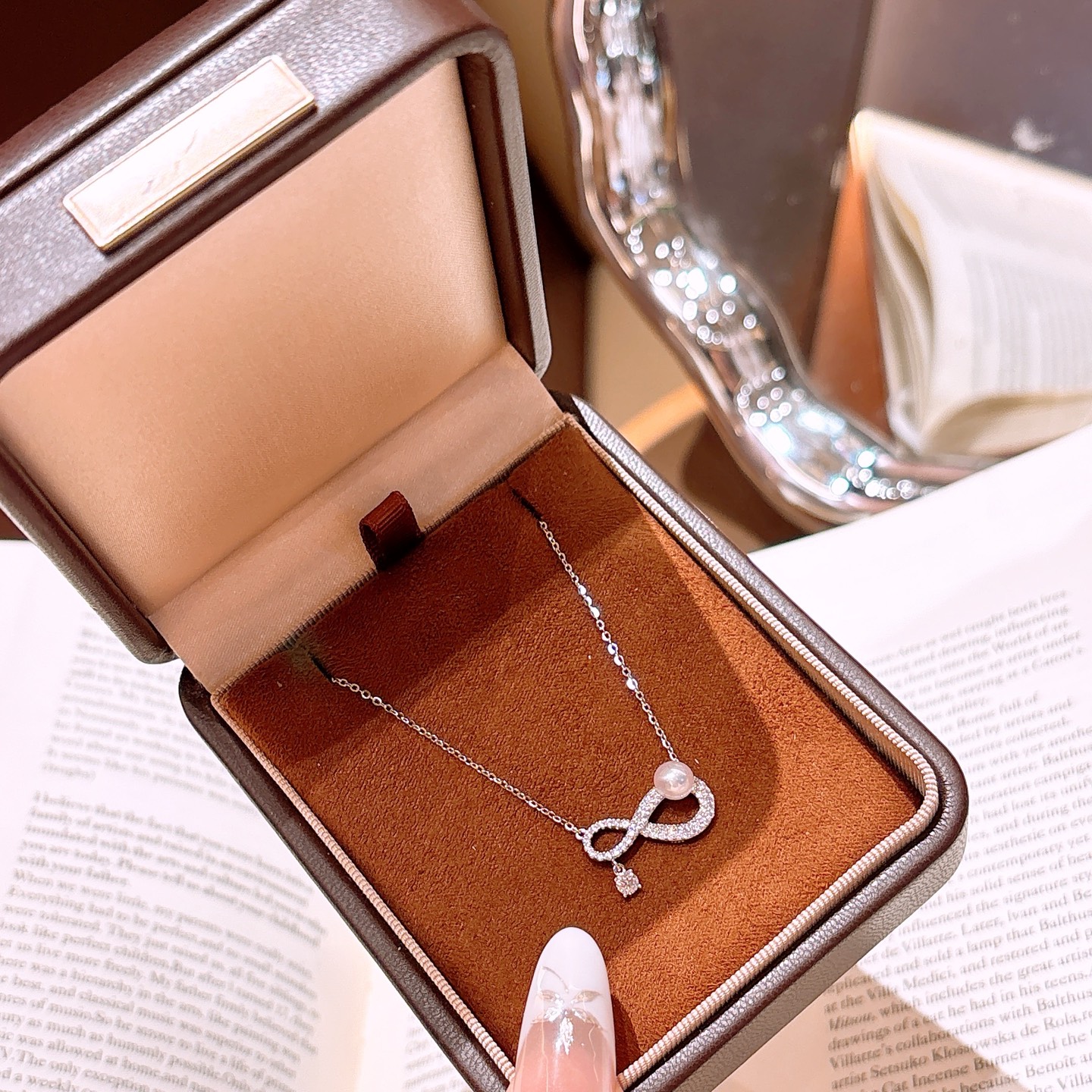 925 Silver Moissanite Necklace Lively Office Gold