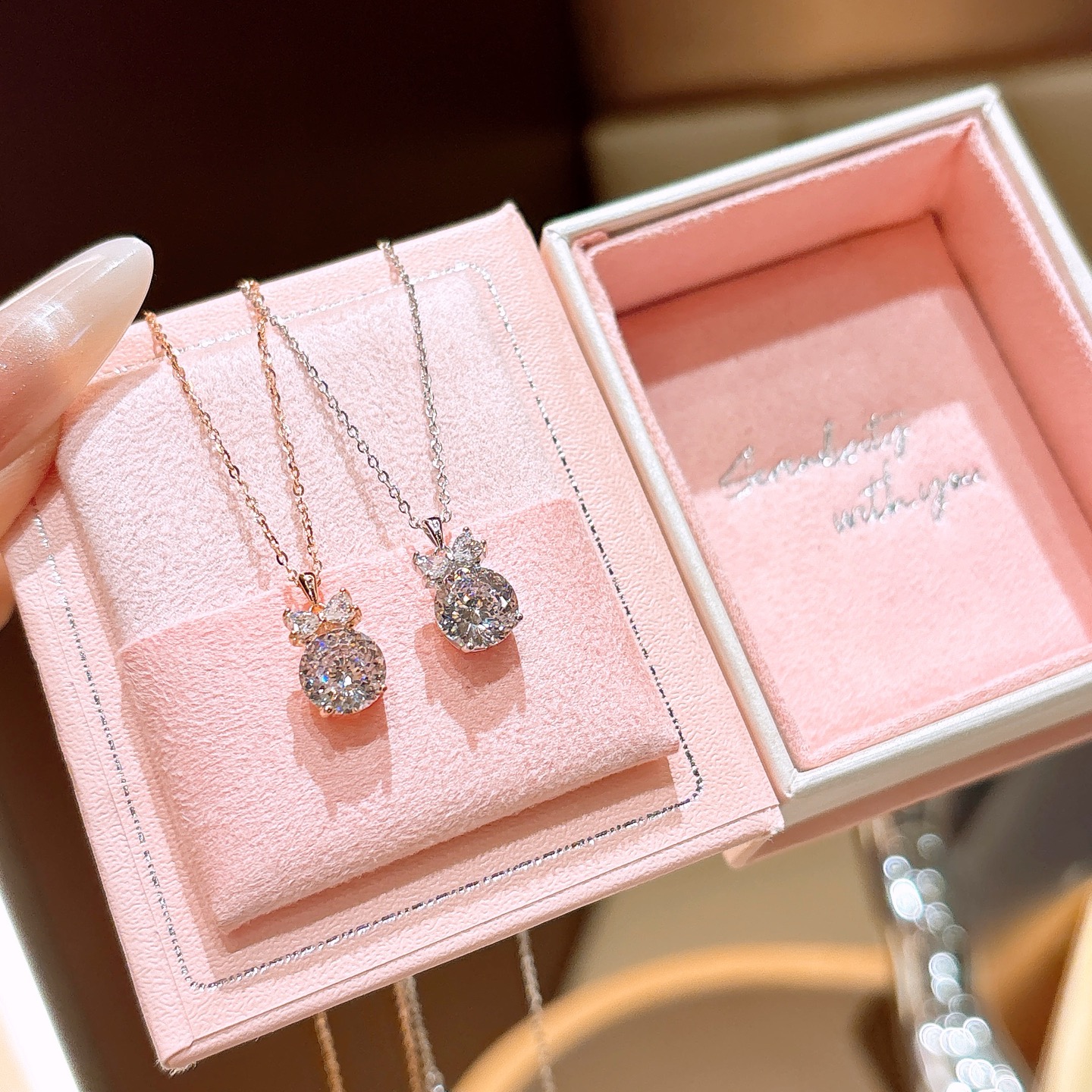 エレガント低アレルギー銀ネックレスシルバー ウェディングギフト