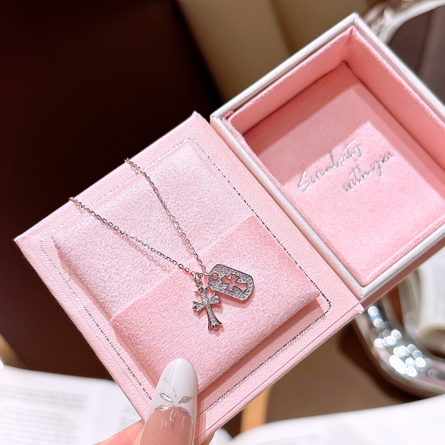 森ガールアレルギー対応シルバーネックレスゴールド 通勤