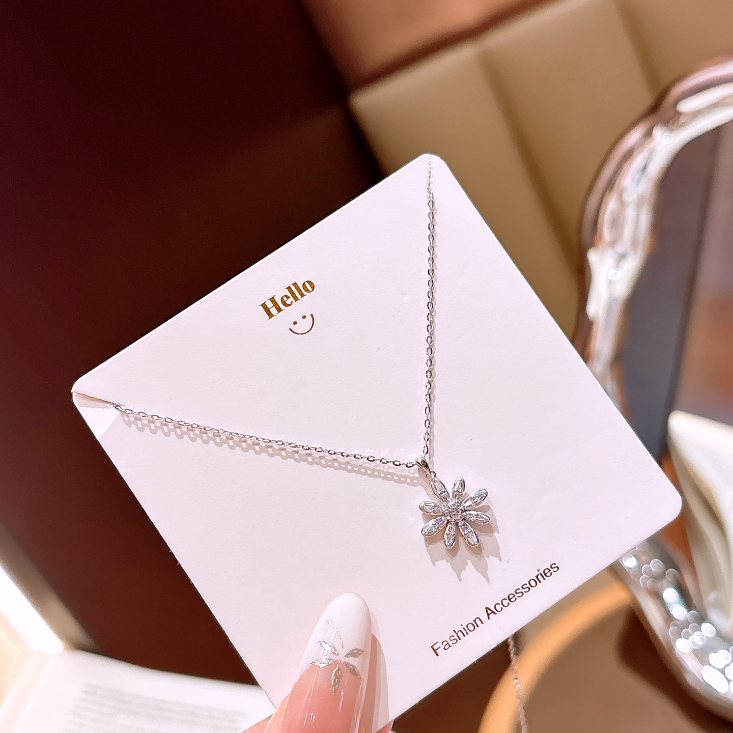 ファッションファインシルバーネックレスゴールド 新年