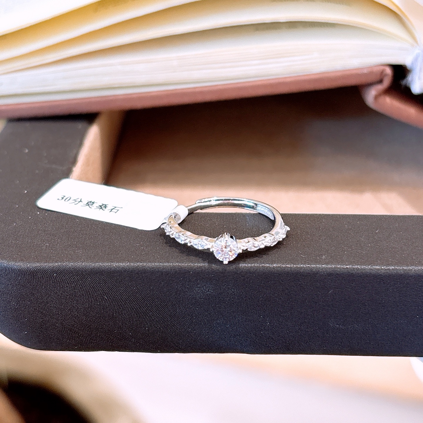 High Polish Silver Moissanite Ring Ins Style Date Night Silver