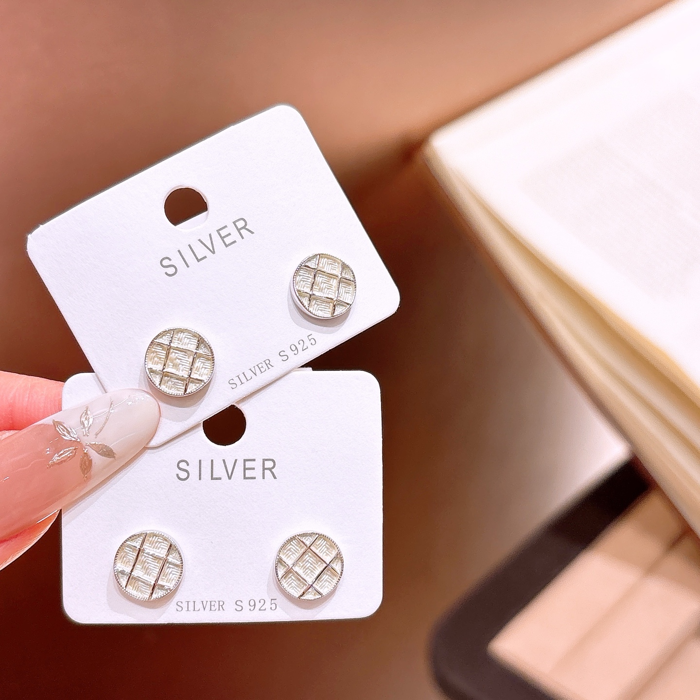 Solid Silver Earrings Chic Banquet Silver