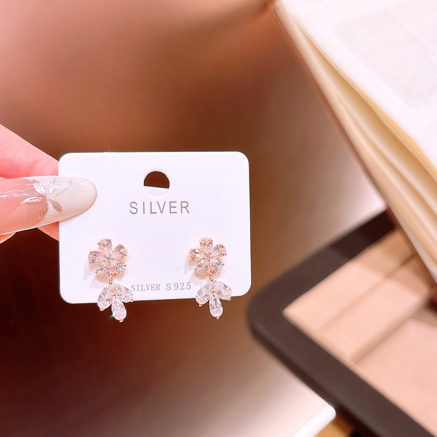 Fine Silver Earrings Dainty Self-love Silver