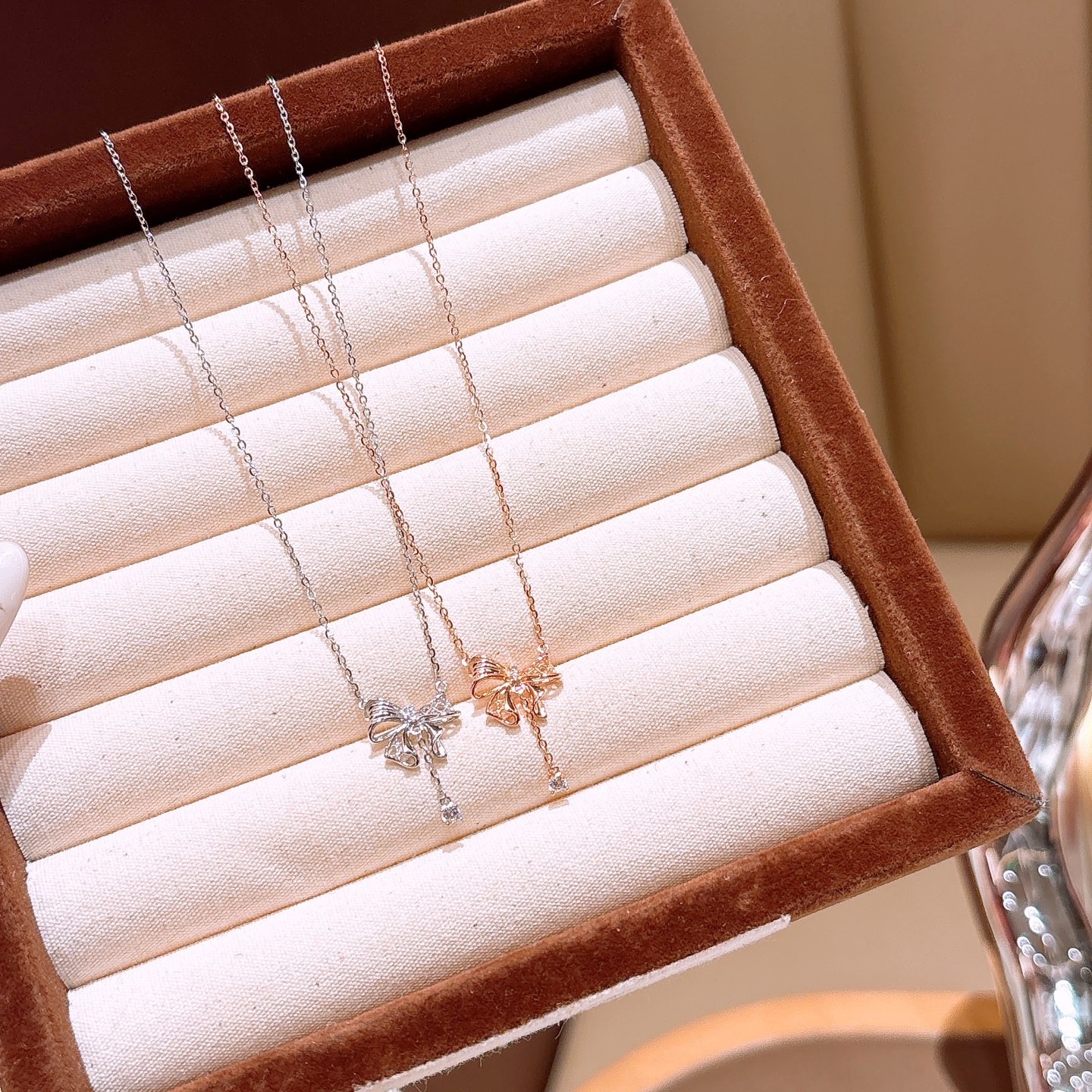 森ガールアレルギー対応シルバーネックレスゴールド 晩餐会