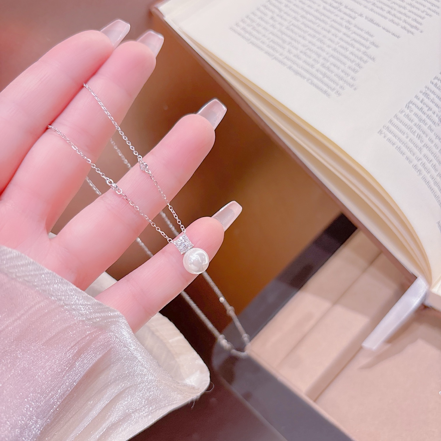 Hypoallergenic Silver Necklace Romantic Everyday Wear Gold