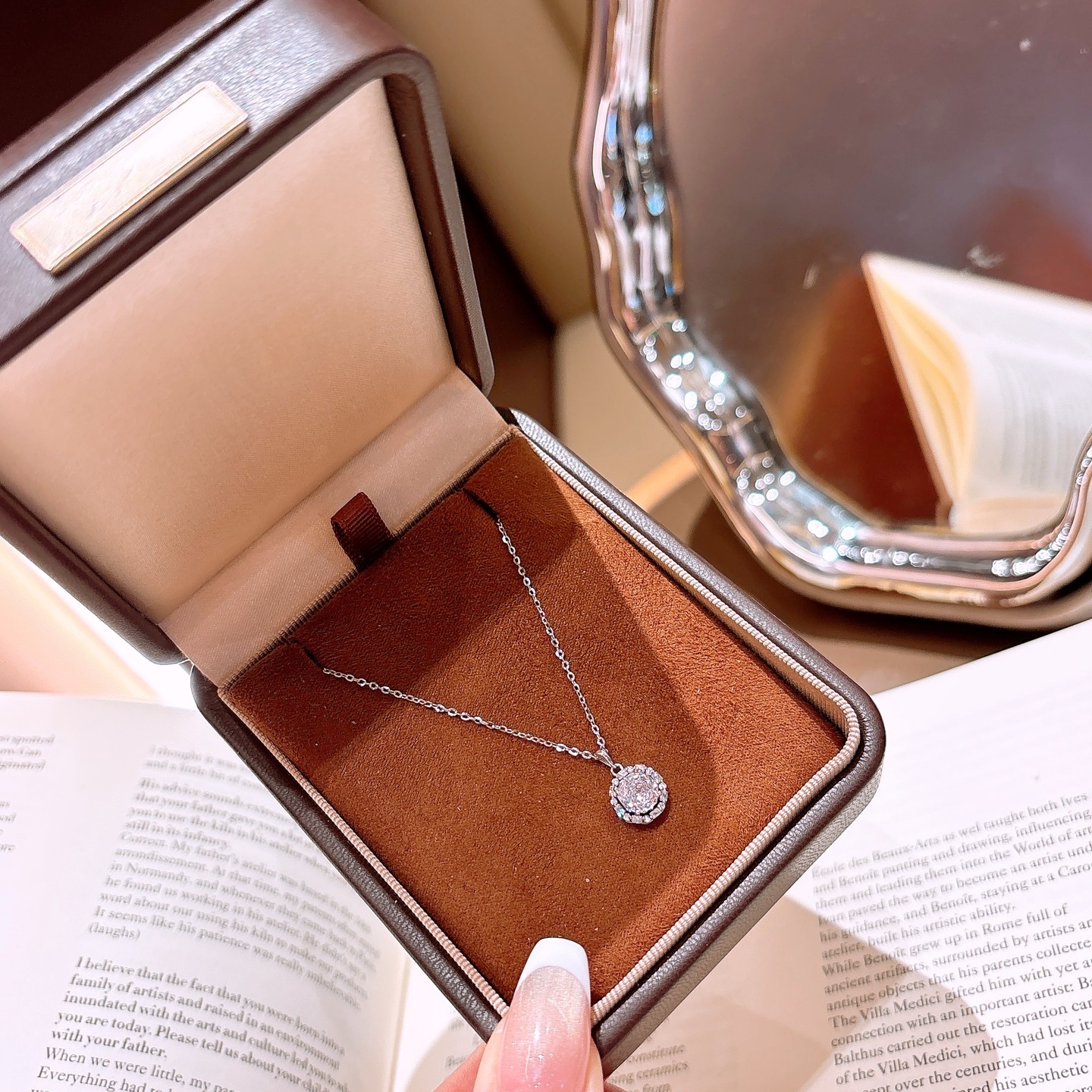 Fine Silver Necklace Light Luxury Mother's Birthday Gold