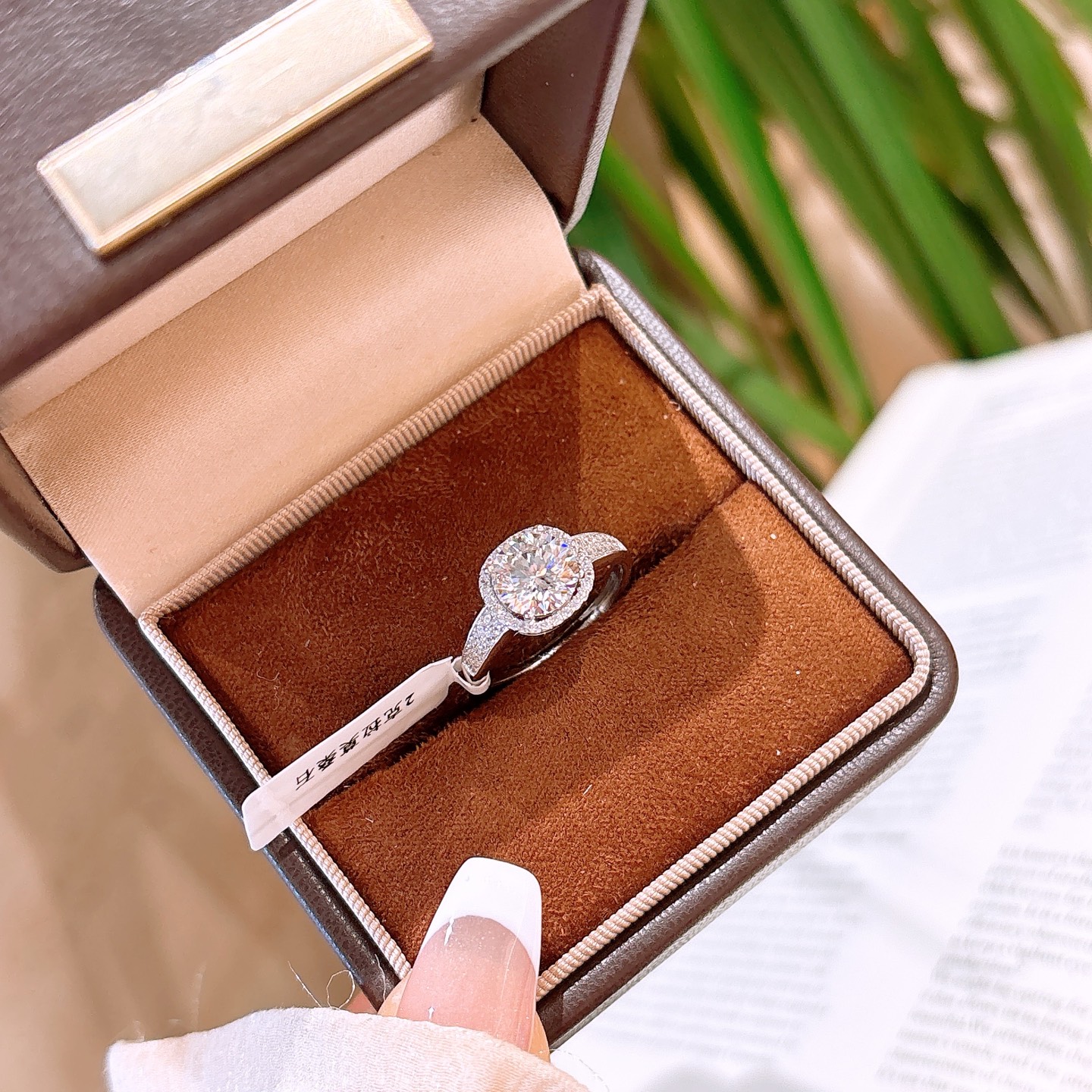 Solid Silver Moissanite Ring Fashion Christmas Silver