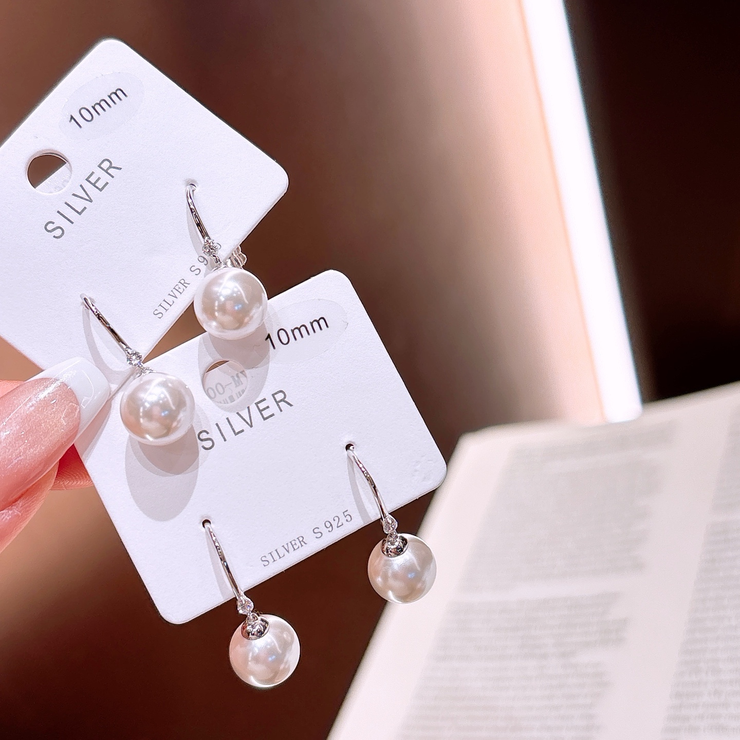 Solid Silver Drop & Thread Earrings Ins Style Self-love Gold