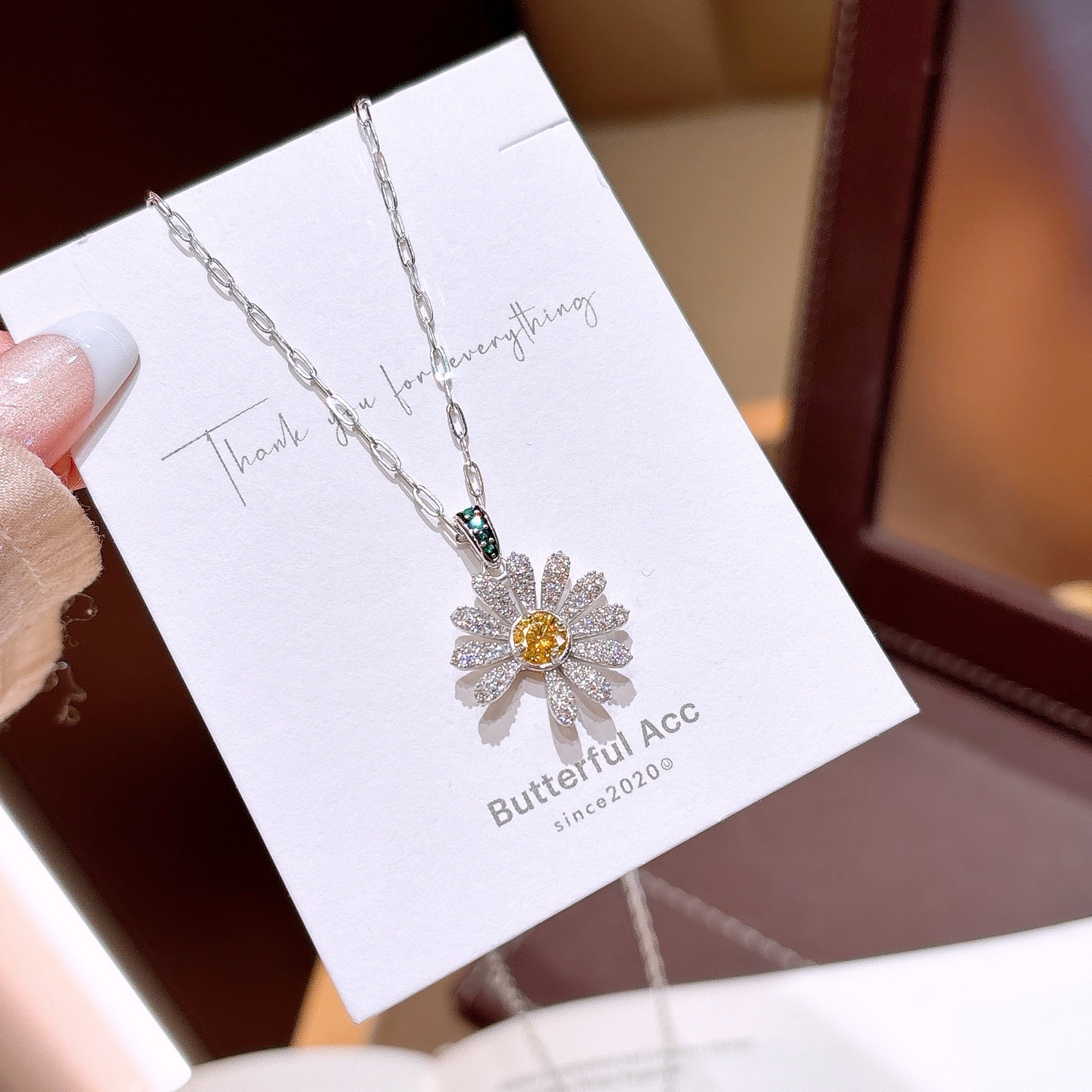 Nickelfreies Silber Moissanit Kette Romantisch Vatertag Silber