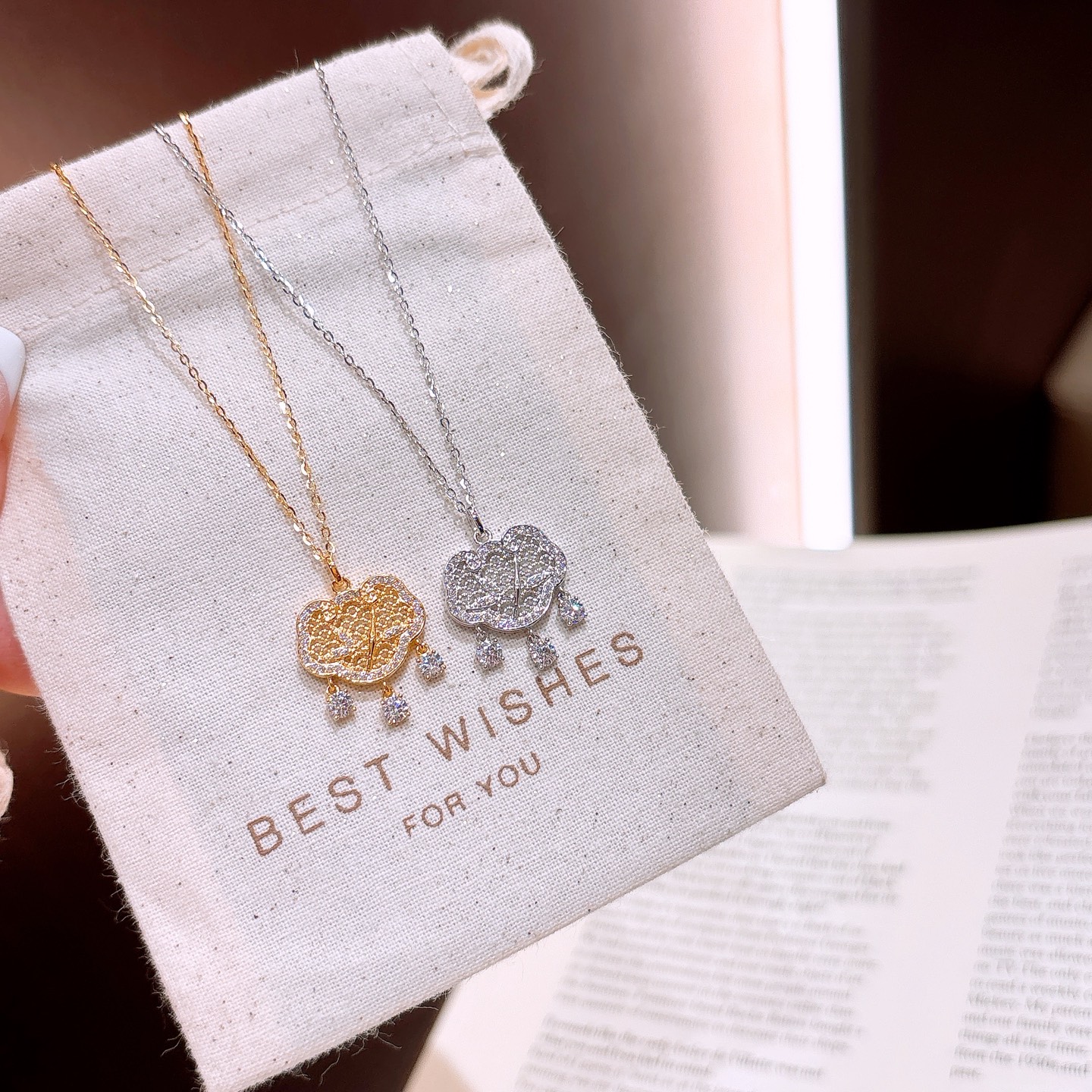 ガーリー高品質シルバーネックレスゴールド 新年